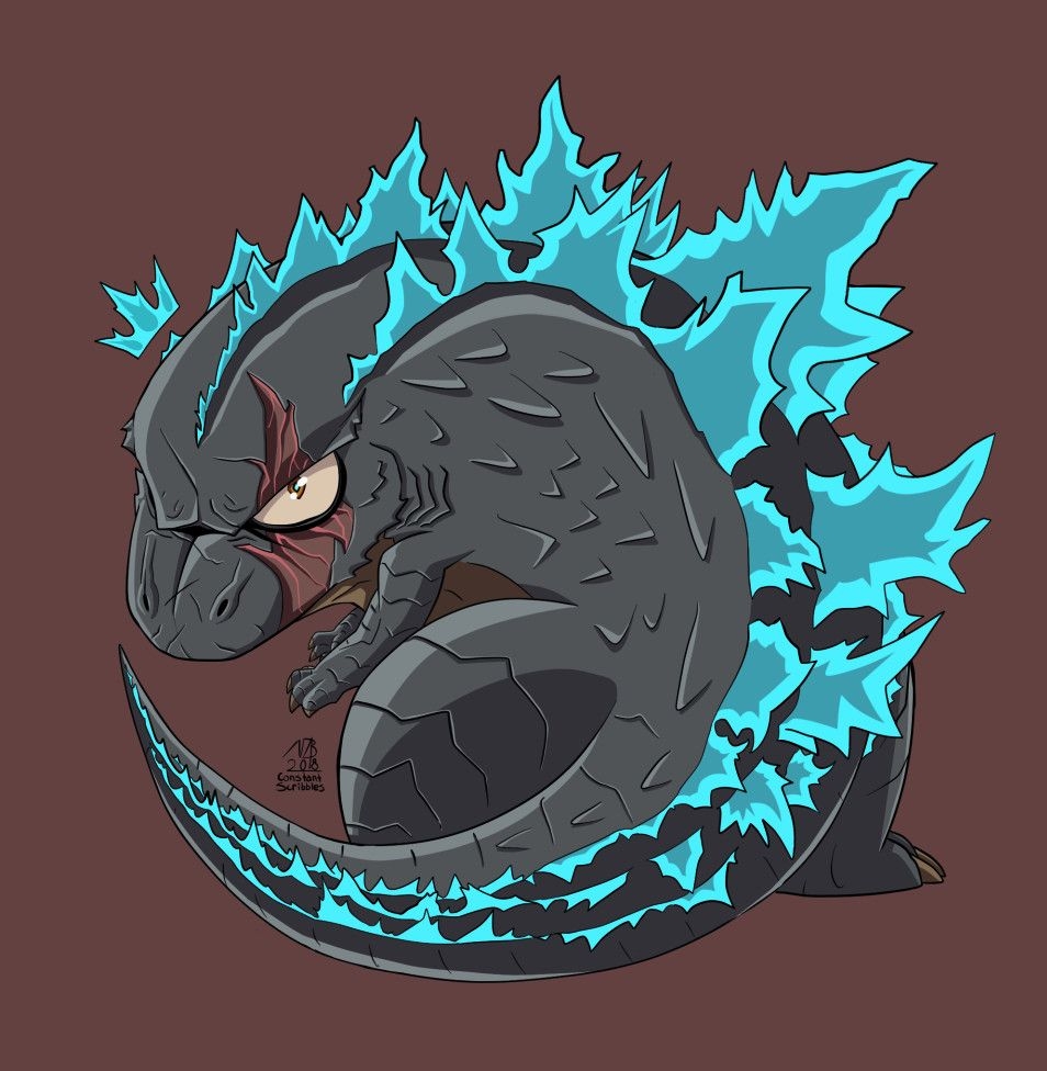 960x980 Chibi King of the Monsters Godzilla, Nathanael Batchelor. Godzilla tattoo, Chibi, Godzilla wallpaper, Phone