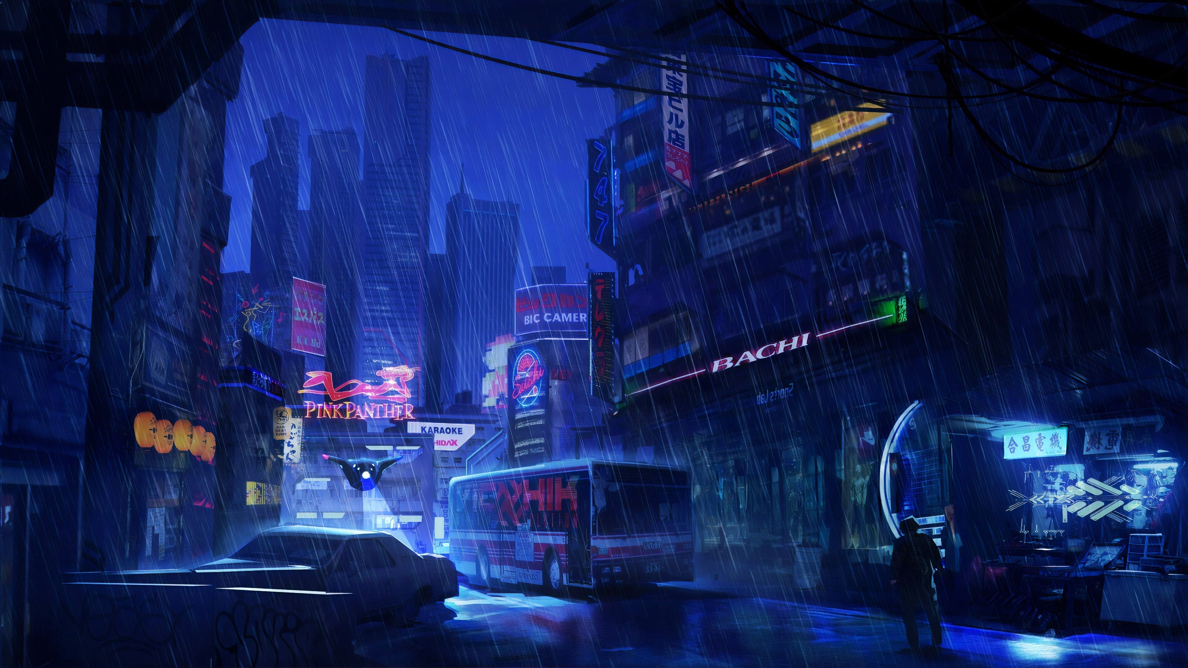 3840x2160 Sci Fi #City #Cyberpunk #Night #Rain #Skyscraper K #wallpaper #hdwallpaper #desktop. Futuristic city, Sci fi wallpaper, Computer wallpaper hd, Desktop