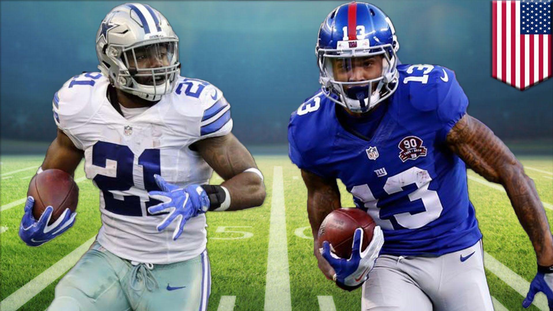 1920x1080 Cowboys vs Giants: Dak Prescott, Ezekiel Elliott and Odell Beckham, Desktop