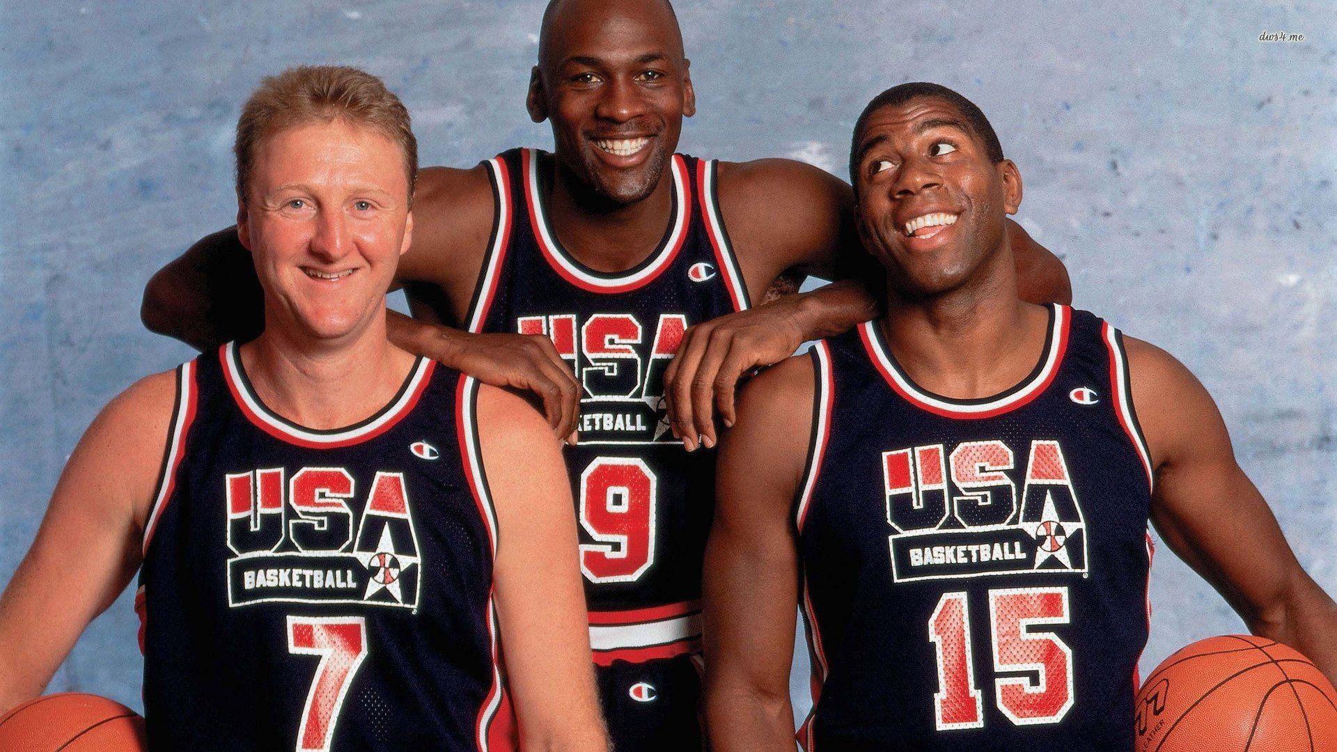 1920x1080 Michael Jordan Larry Bird Magic Johnson Wallpaper, Desktop