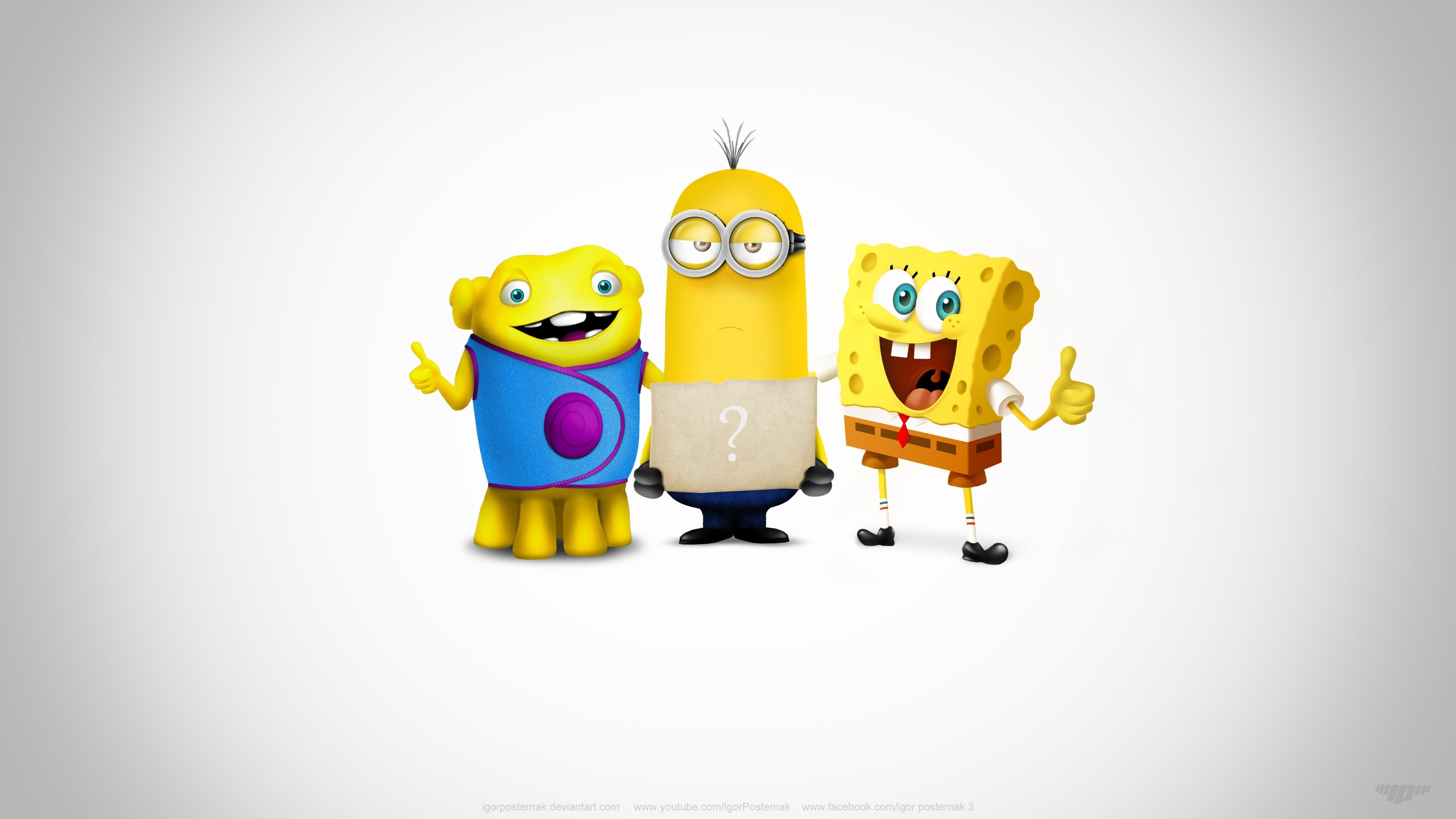 3840x2160 Super Team Oh Kevin Spongebob cartoon wallpaper design cute funny, Desktop