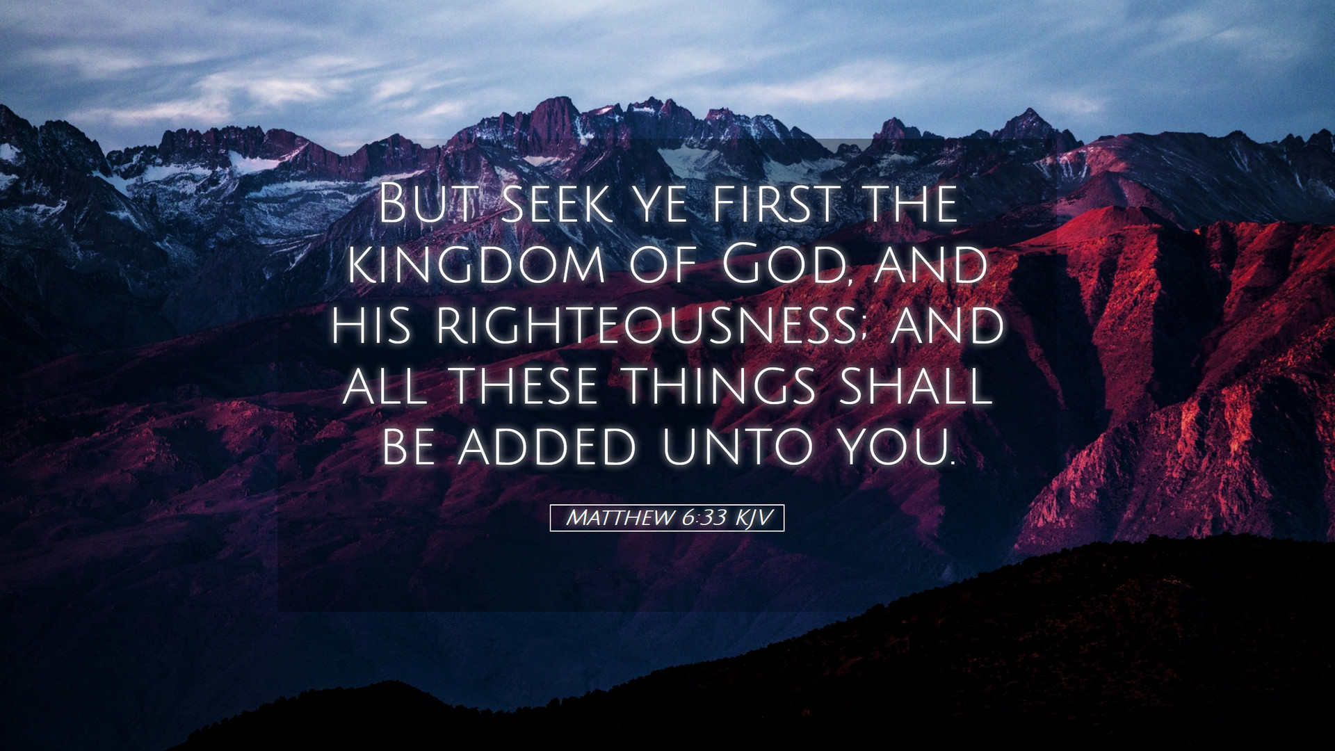 1920x1080 Matthew 6:33 KJV Desktop Wallpaper seek ye first the kingdom of God, Desktop