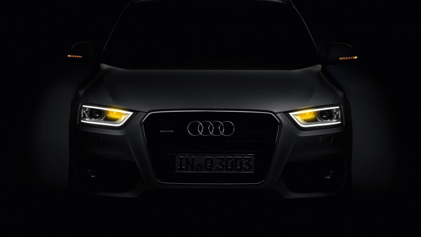 1370x770 Audi Q3 Headlight Is Turned On Car Wallpaper Free Download, Desktop