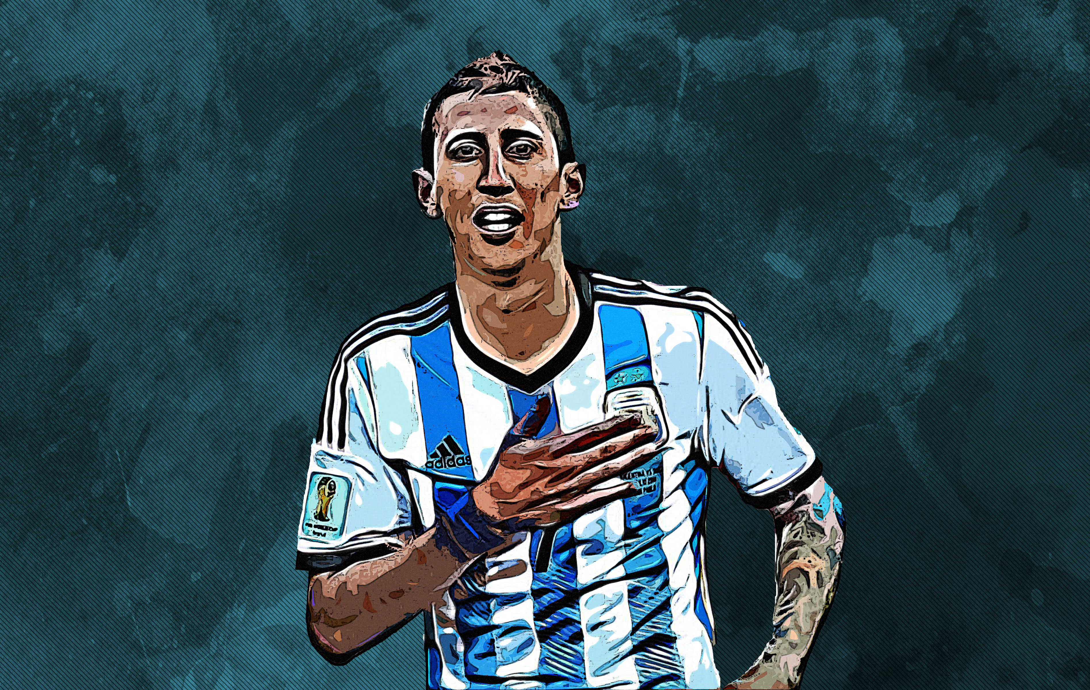 3790x2400 Argentina National Football Team Soccer Angel Di Maria Wallpaper:, Desktop