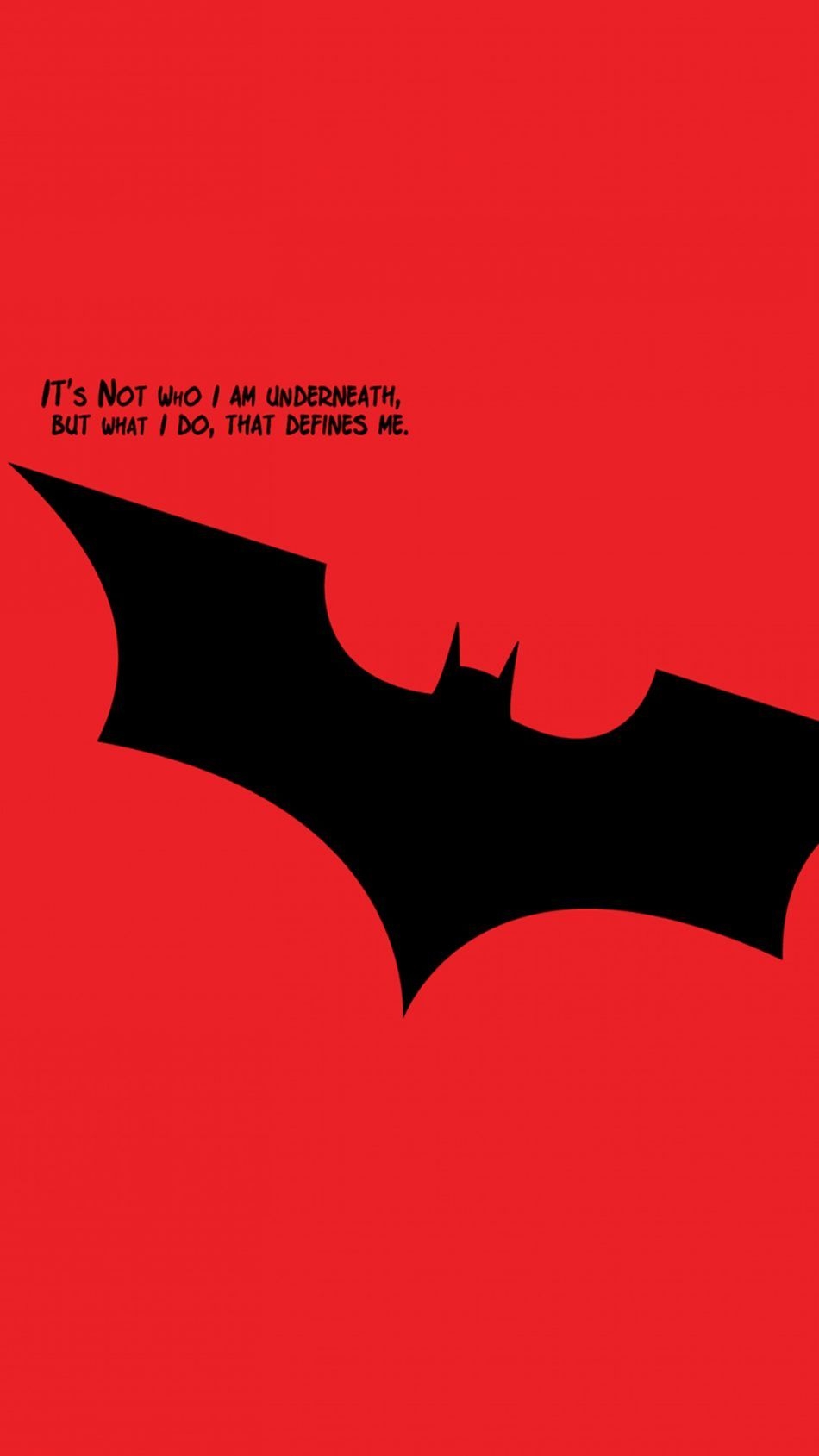 950x1690 Batman Quotes Minimal Red HD Mobile Wallpaper, Phone