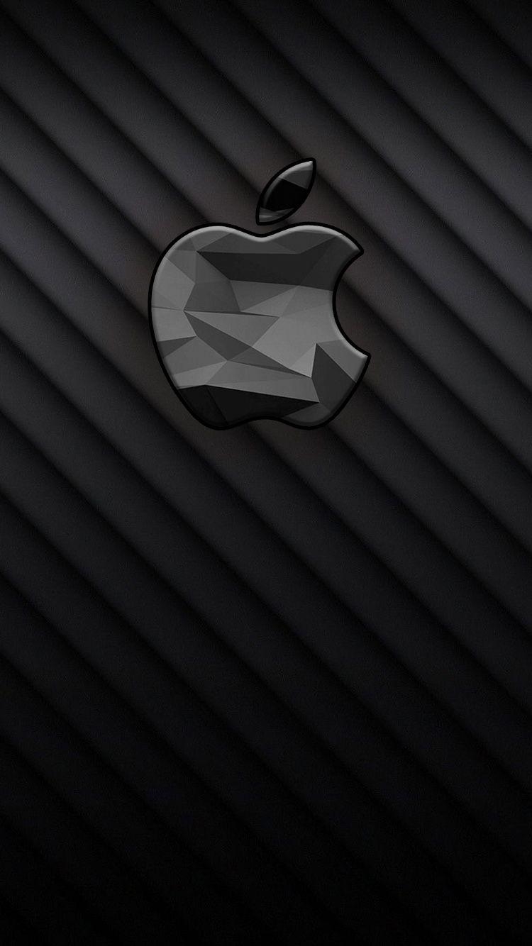 750x1340 IPhone7Wallpaper Black3DApple. IPhone 7 Wallpaper Black, IPhone 7 Wallpaper, IPhone Wallpaper Iphone X, Phone