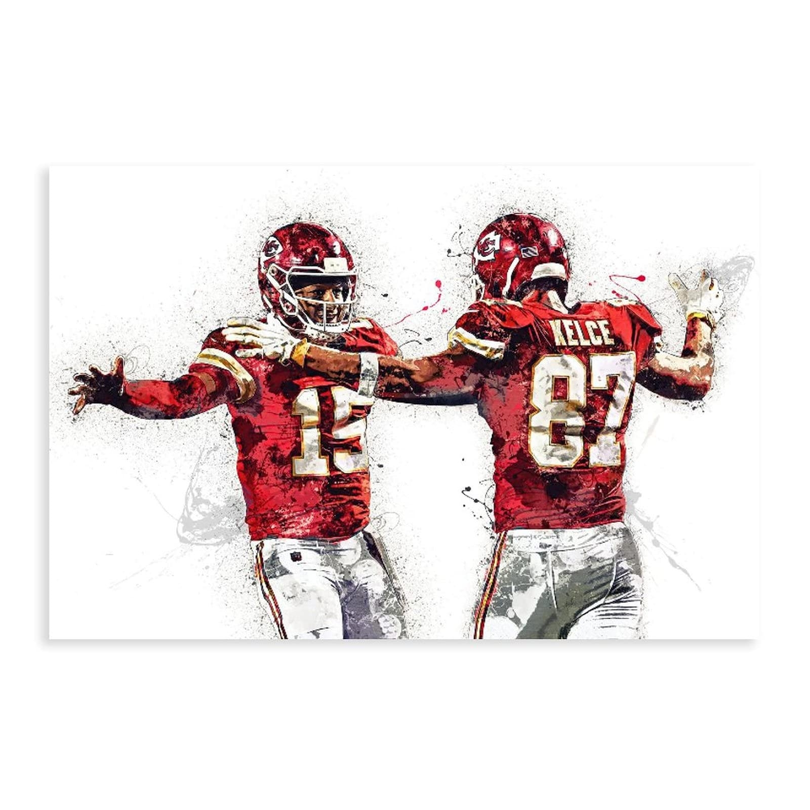 1600x1600 Travis Kelce And Patrick Mahomes Poster Prints For Wall Paper Posters Chief Canvas Wall Decor Unframe Style 12x18inch(30x45cm): Posters & Prints, Phone