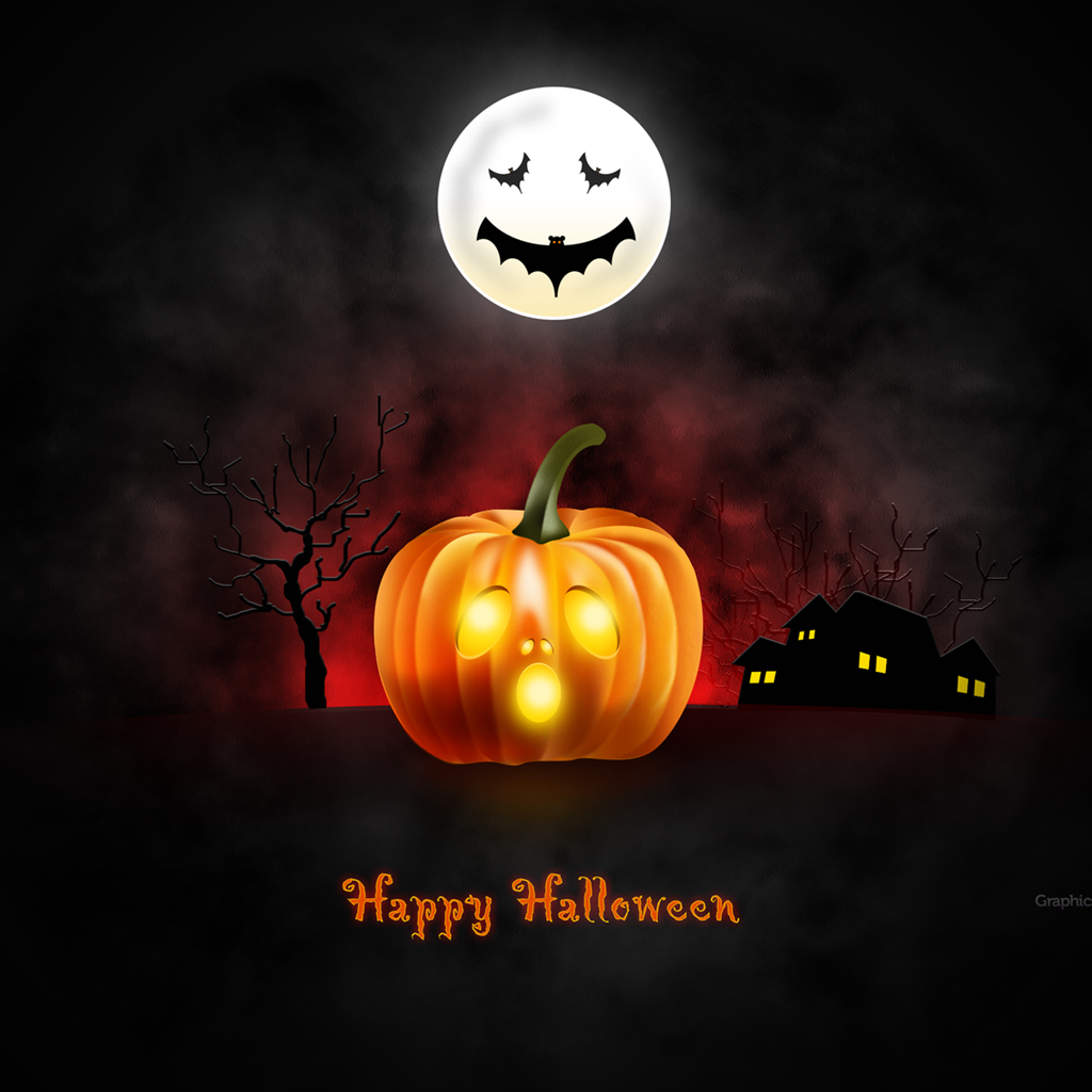 1030x1030 Halloween wallpaper for desktop, iPad & iPhone (PSD & icons included), Phone