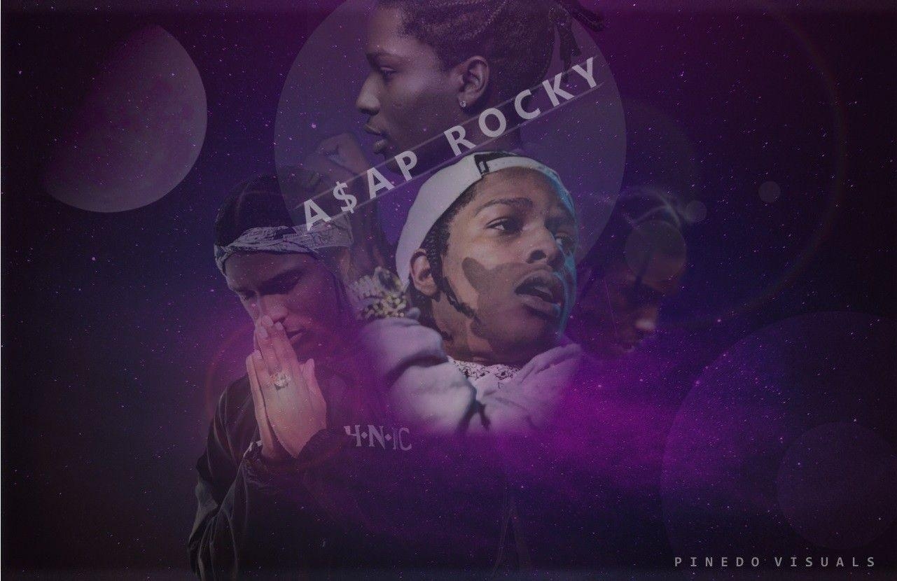 1290x830 asap rocky swaggy purple asap ferg hip hop rapper abstract wallpaper, Desktop