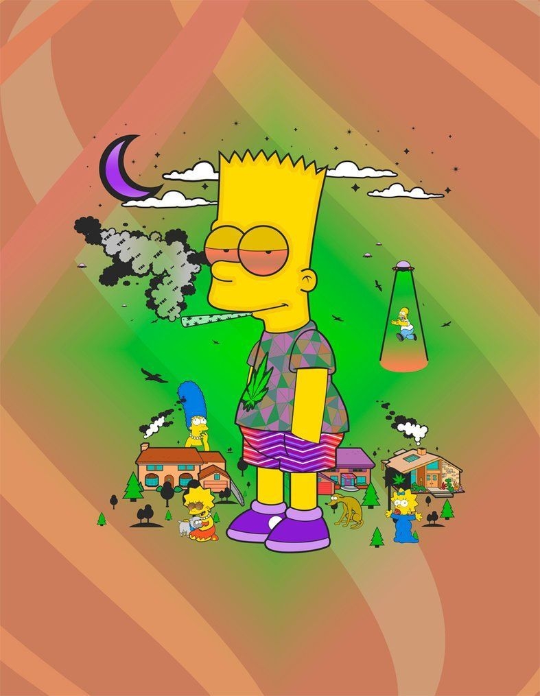 790x1020 Simpsons Weed Wallpaper Free Simpsons Weed Background, Phone