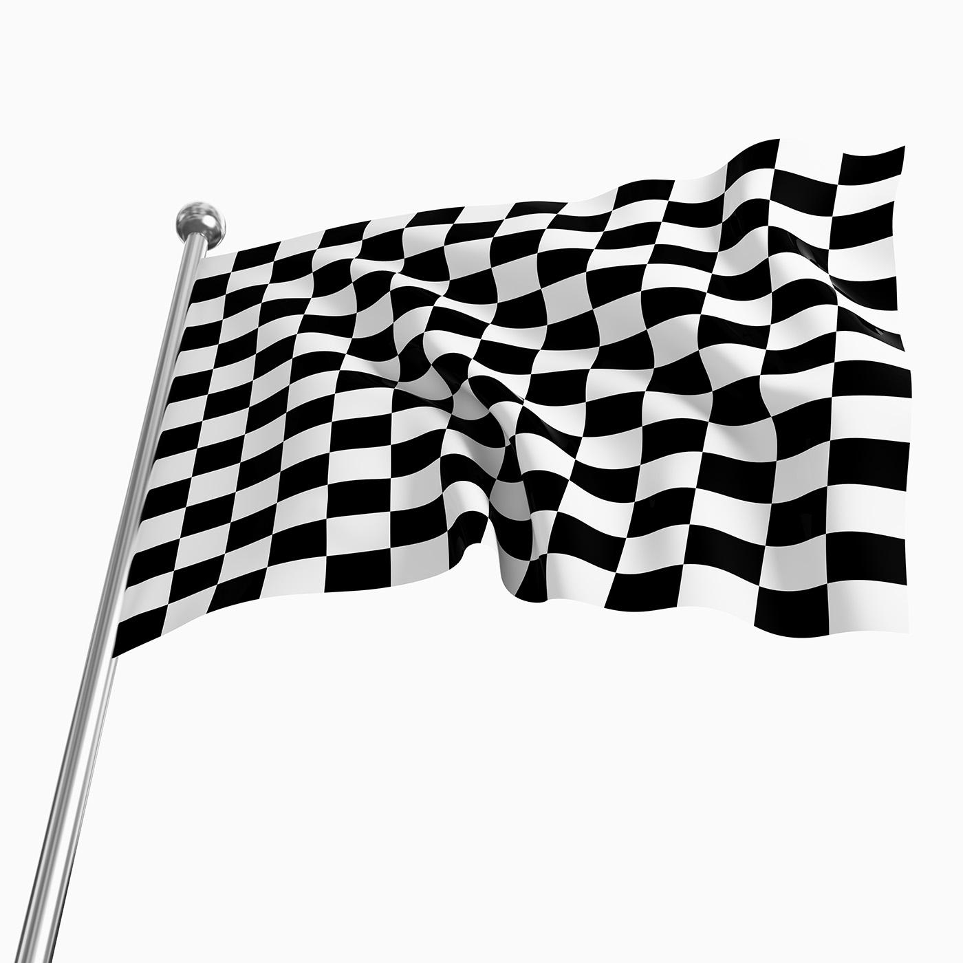 1400x1400 Close Up Black And White Checkered Racing Flag 50121, Phone