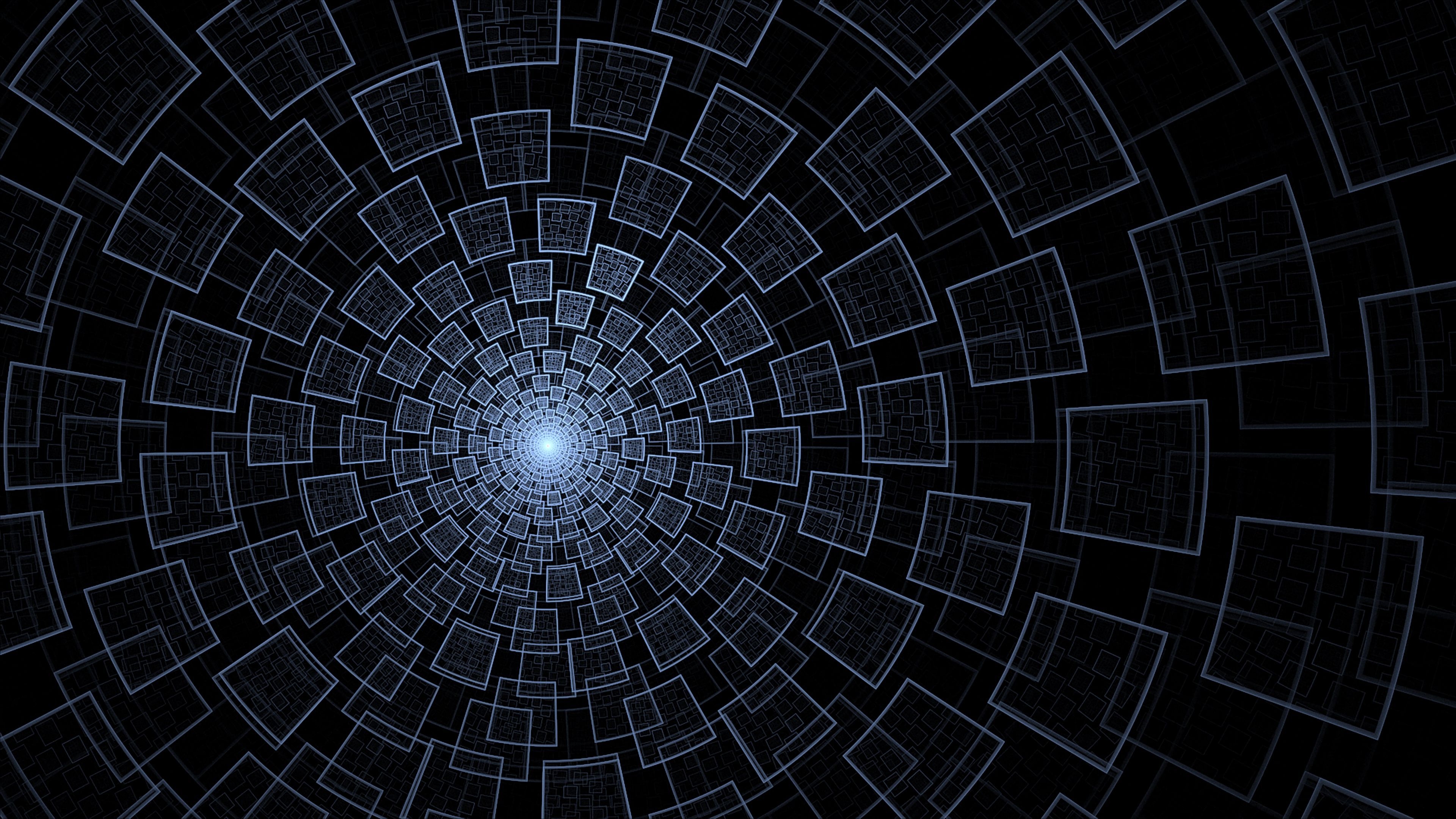 3840x2160 Download wallpaper  rotation, circles, cubes, geometry, immersion 4k uhd 16:9 HD background, Desktop