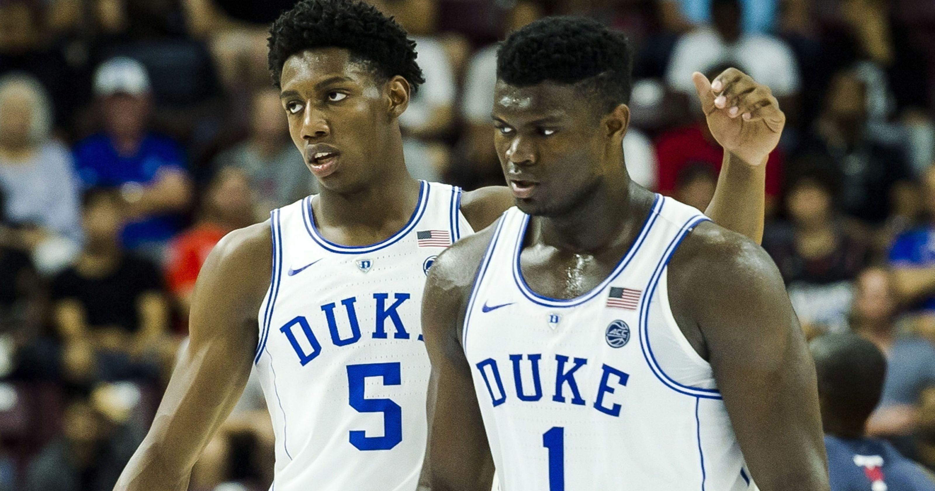 3200x1680 Duke's R.J. Barrett, Zion Williamson put on dunk show for fans, Desktop