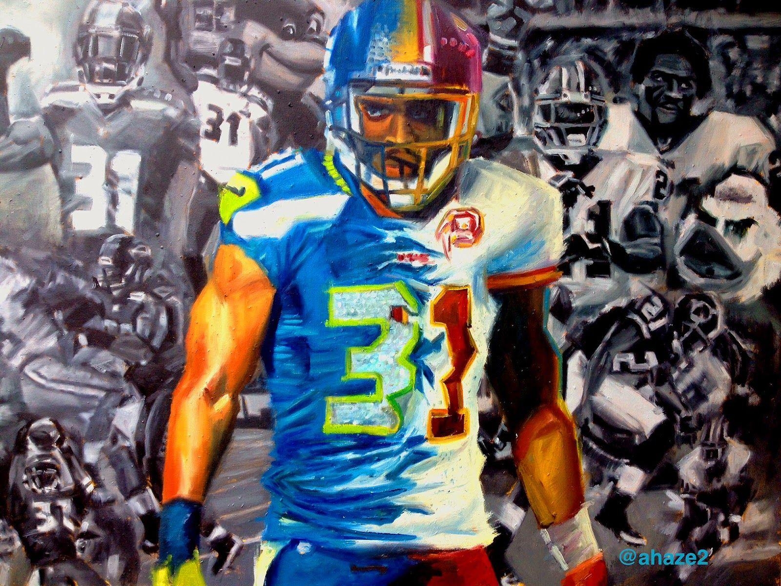 1600x1200 Paintings By Aaron Hazel: Hard Hitters ( Kam Chancellor Sean Taylor), Desktop