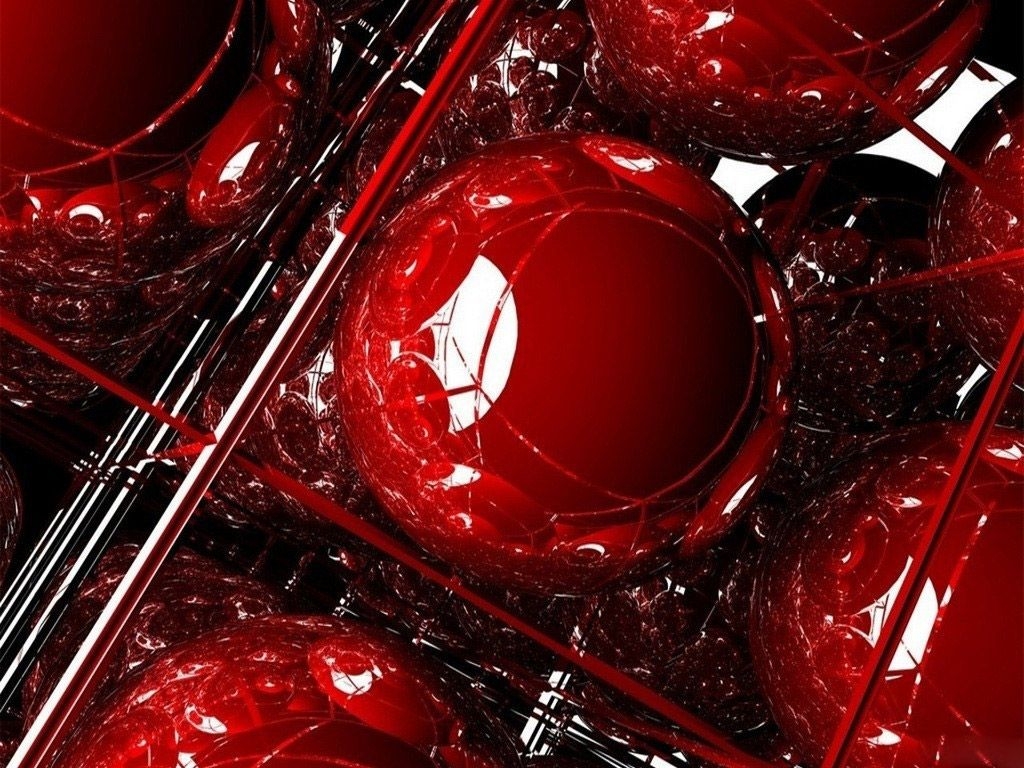 1030x770 Red 3D Wallpaper, Desktop