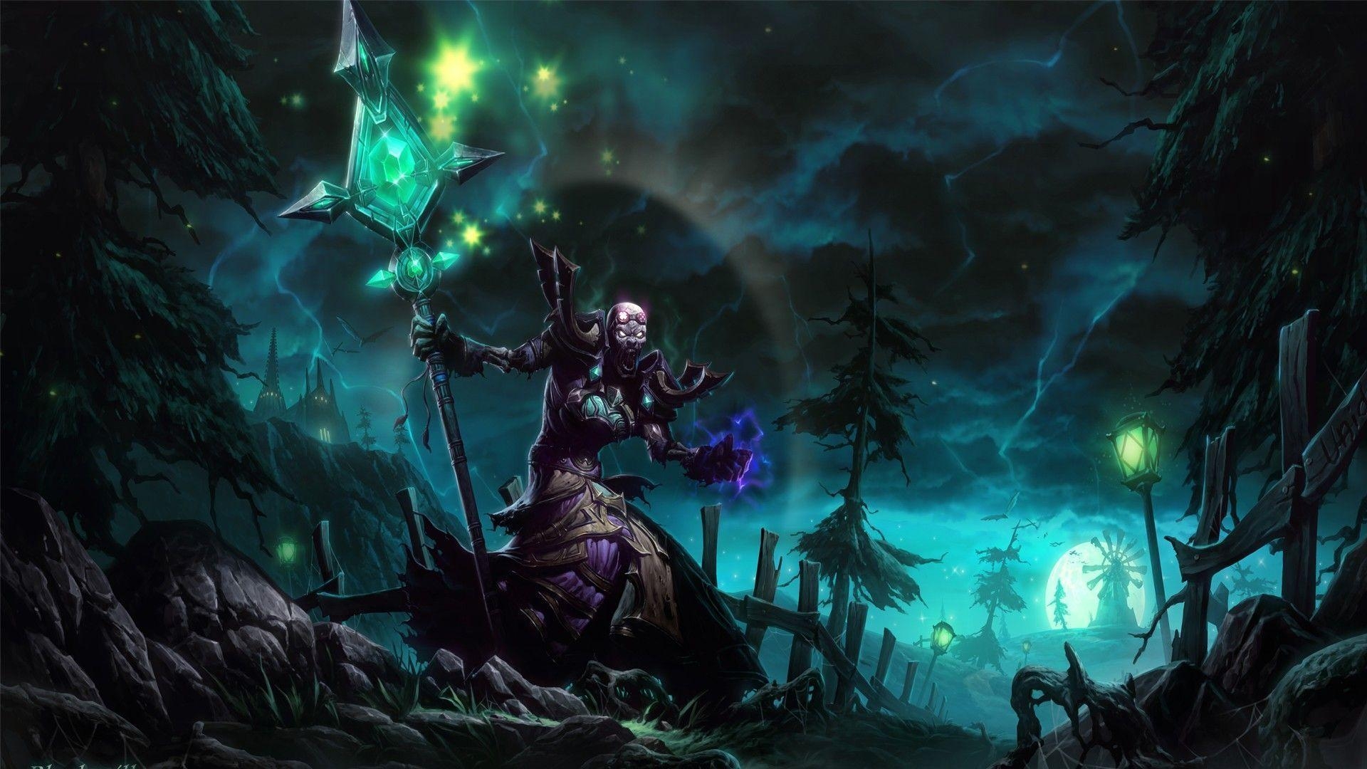 1920x1080 Undead World of Warcraft WOW Priest Shadow fantasy magic dark, Desktop