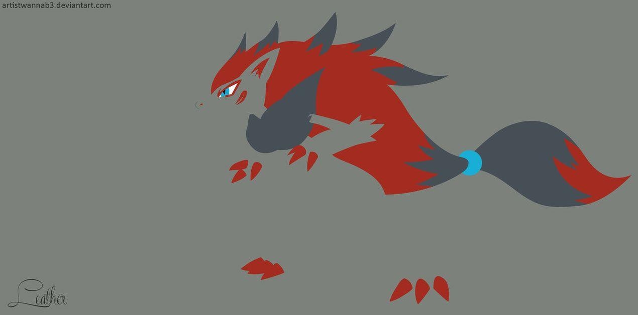 1270x630 Zoroark Minimalist Wallpaper, Dual Screen