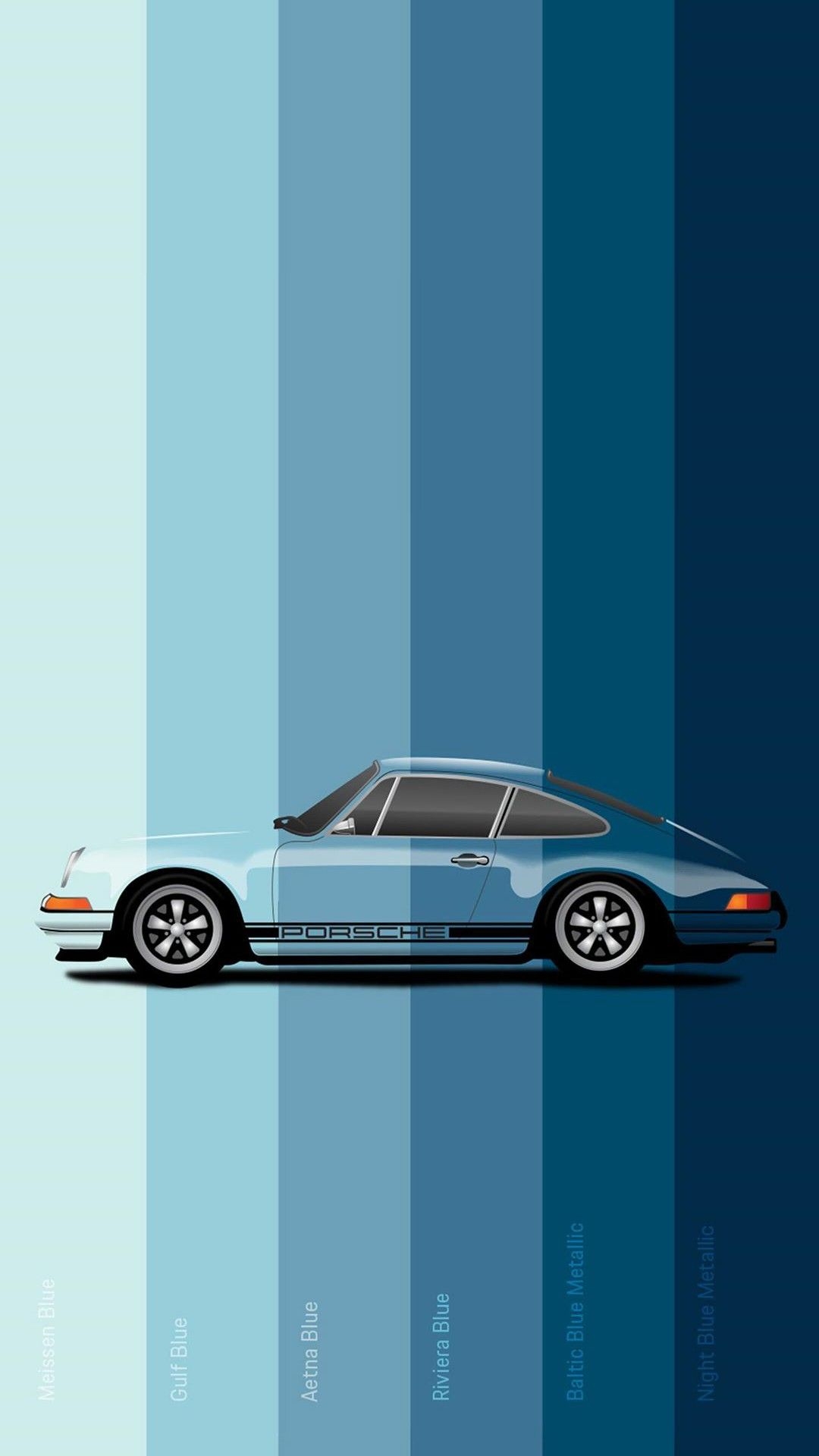 1080x1920 Blue Porsche Samsung Galaxy Note 4K Wallpaper, Phone