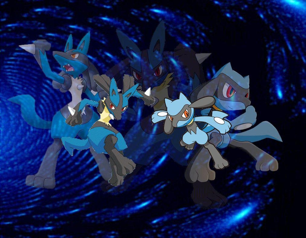 1020x790 Lucario and Riolu Wallpaper, Desktop