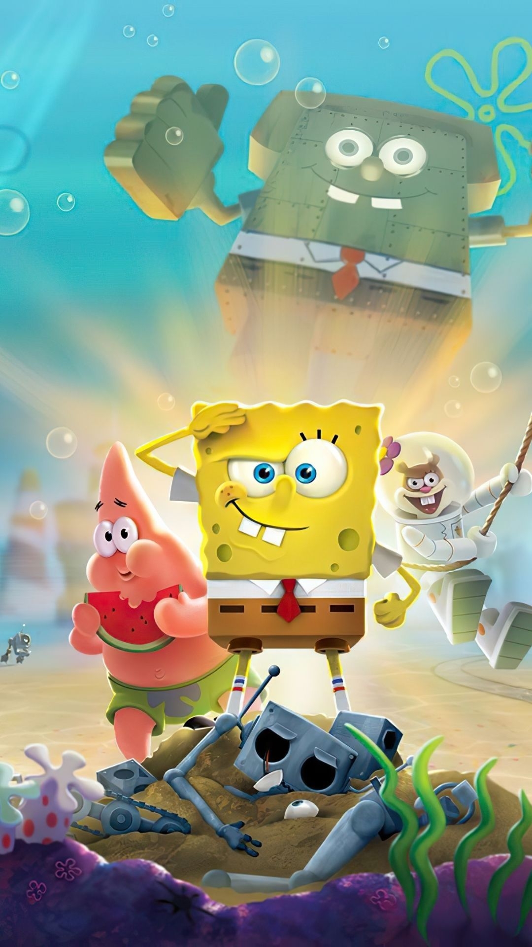 1080x1920 SpongeBob SquarePants, underwater, cartoon wallpaper. Spongebob iphone wallpaper, Cartoon wallpaper, Wallpaper iphone cute, Phone