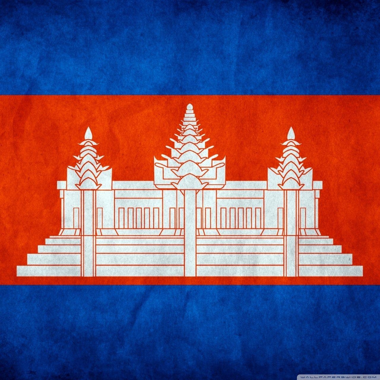 1280x1280 Grunge Flag Of Cambodia HD desktop wallpaper, High Definition, Phone