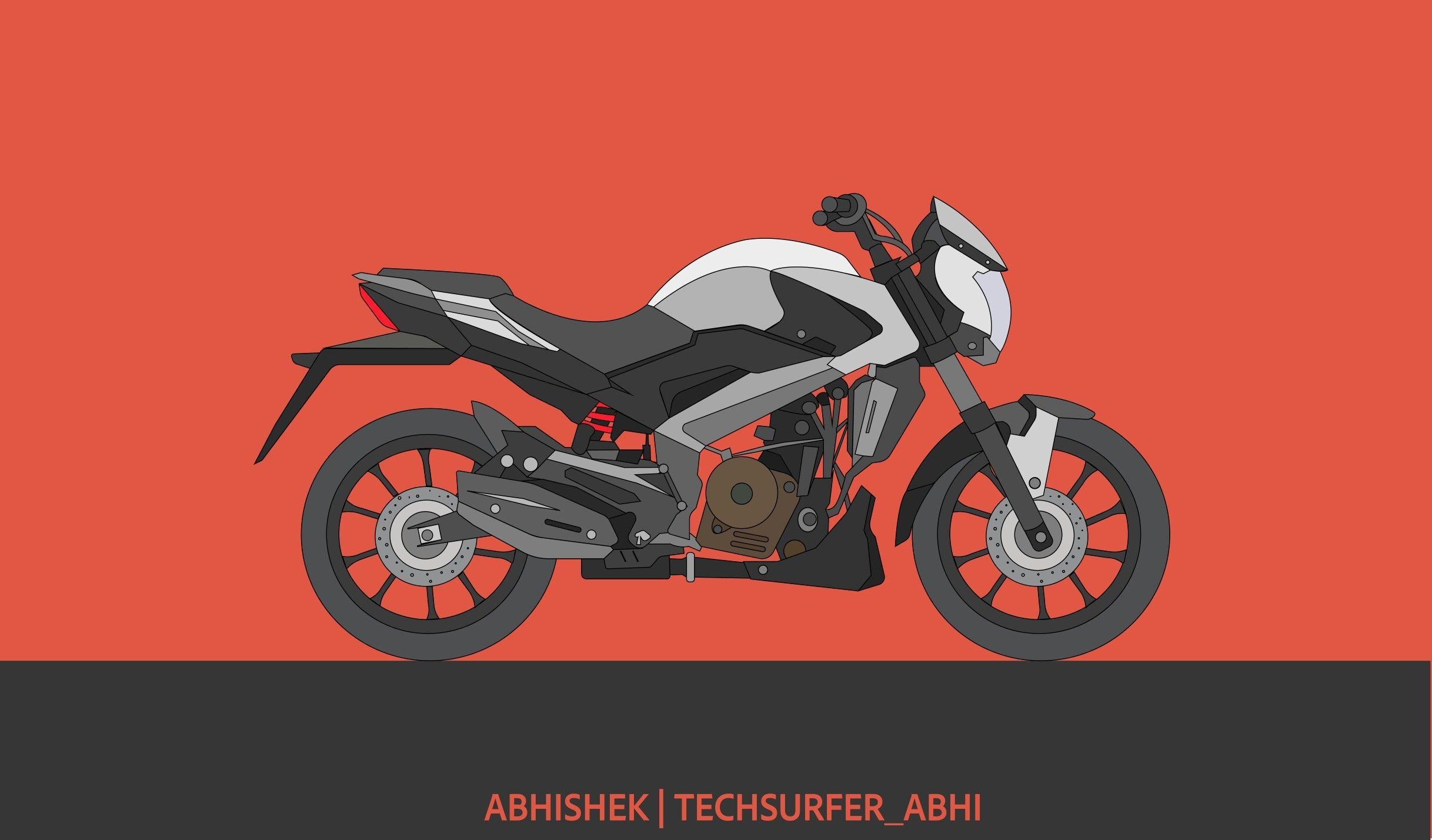 2440x1430 Vector Art of Bajaj Dominar 400. #dominar #techsurfer15, Desktop