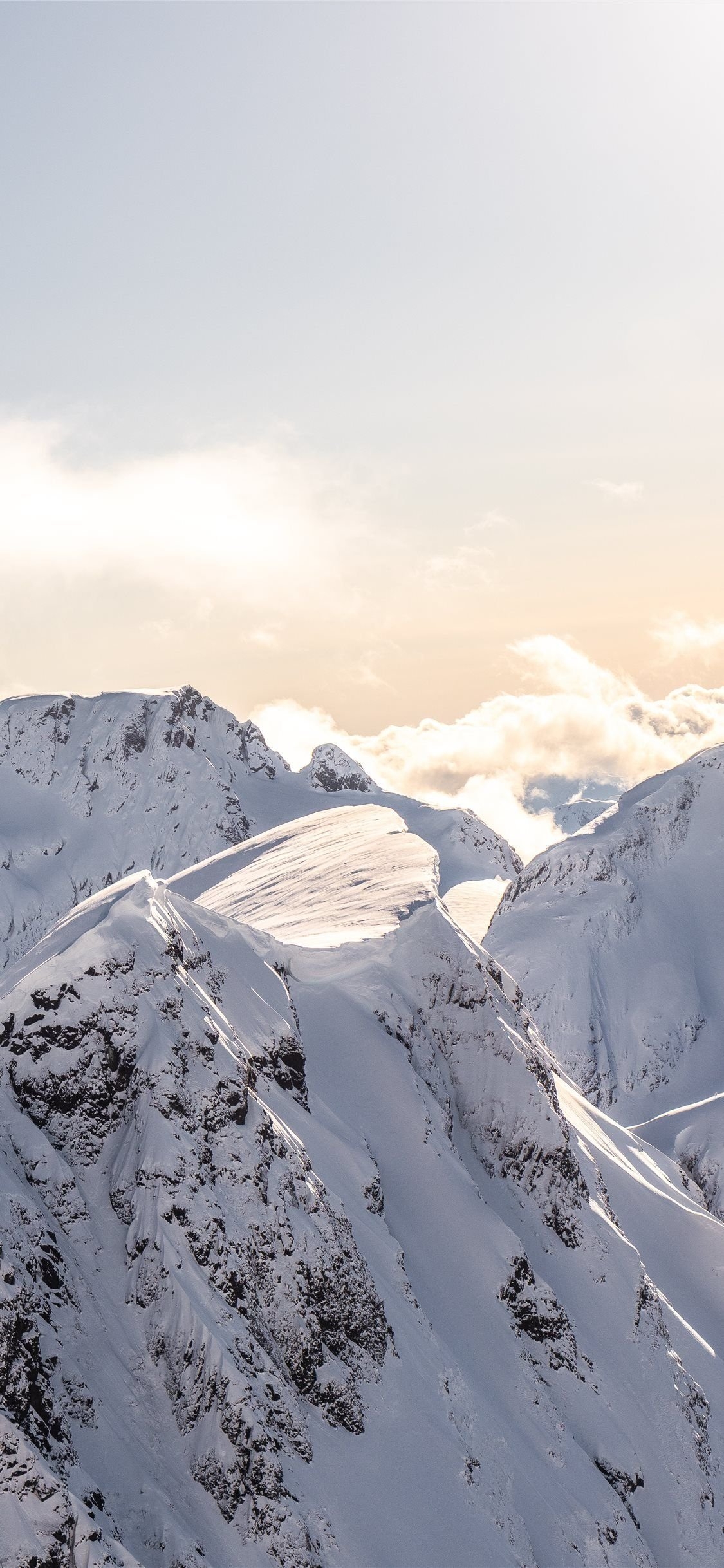 1130x2440 Background iPhone Snowy Mountains +, Phone