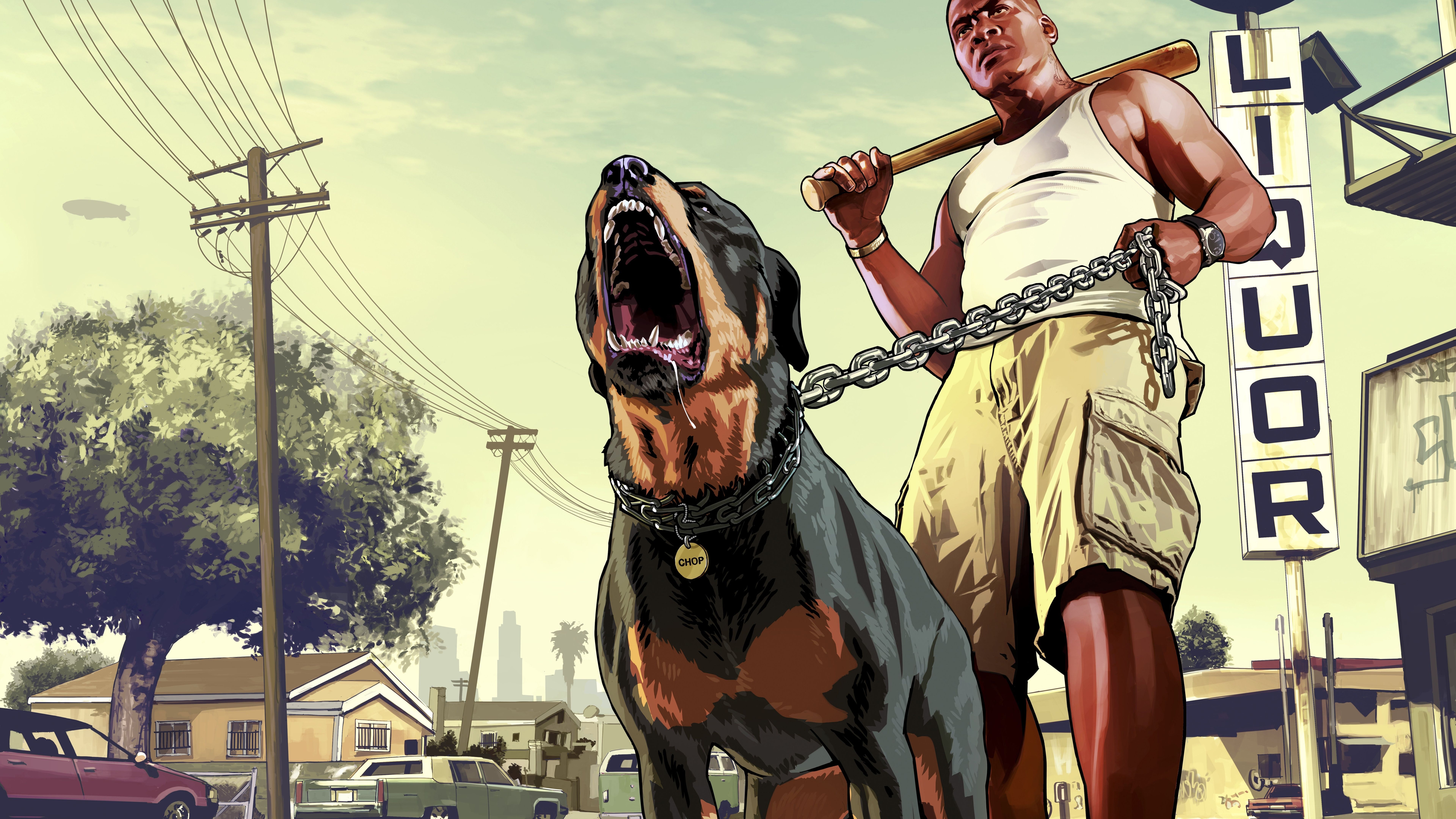 7680x4320 Gta 5 Franklin With Chop Rottweiler 8k 8k HD 4k Wallpaper, Image, Background, Photo and Picture, Desktop