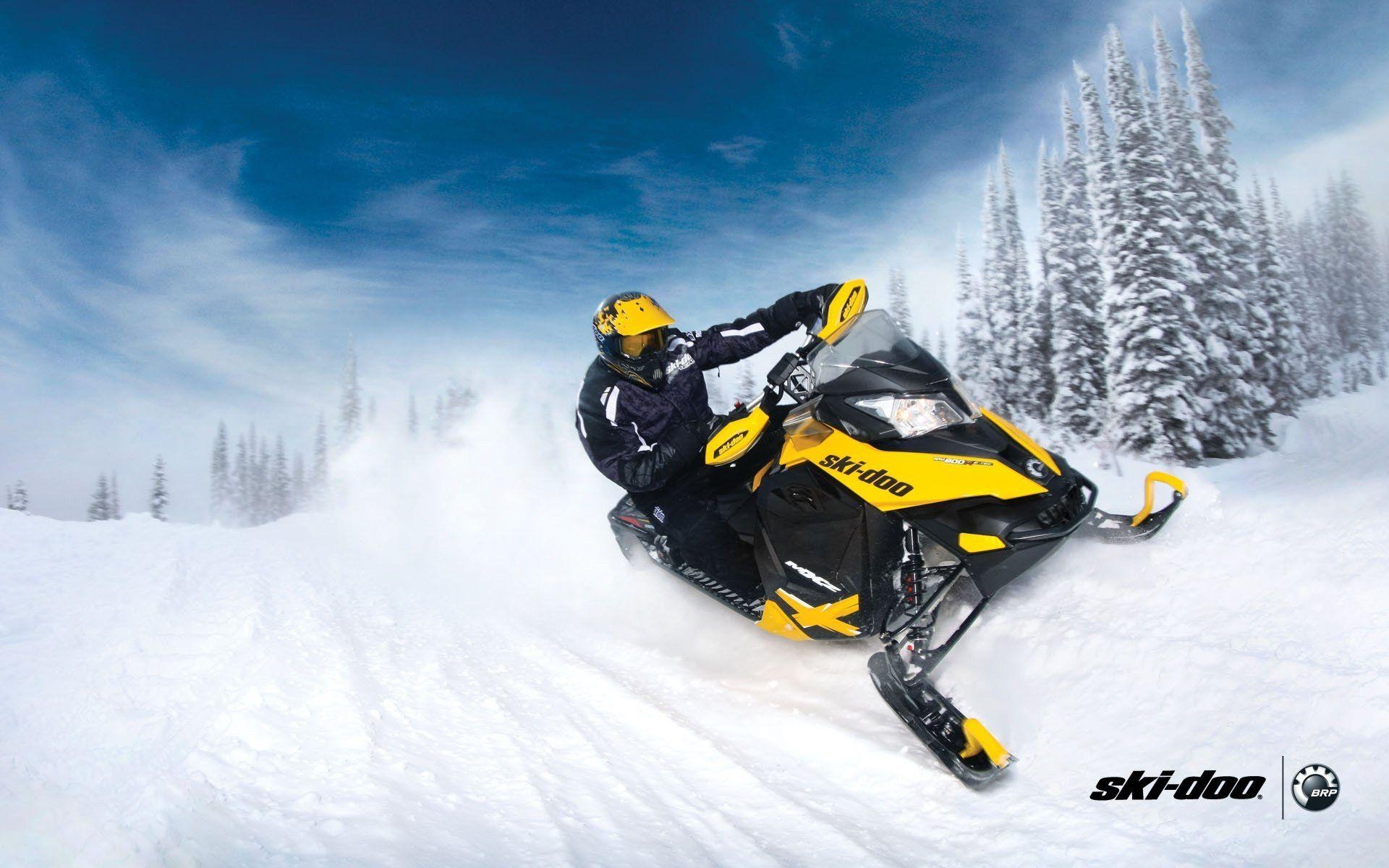 1920x1200 Ski Doo Skidoo Mxz Snowmobile Snowmobiles Brp Snow Forest Sports, Desktop