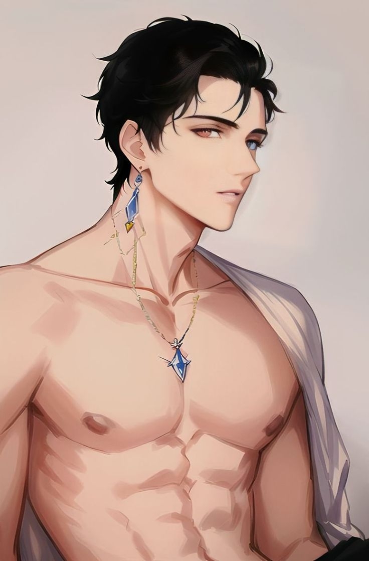 740x1120 Anime man with abs, Phone