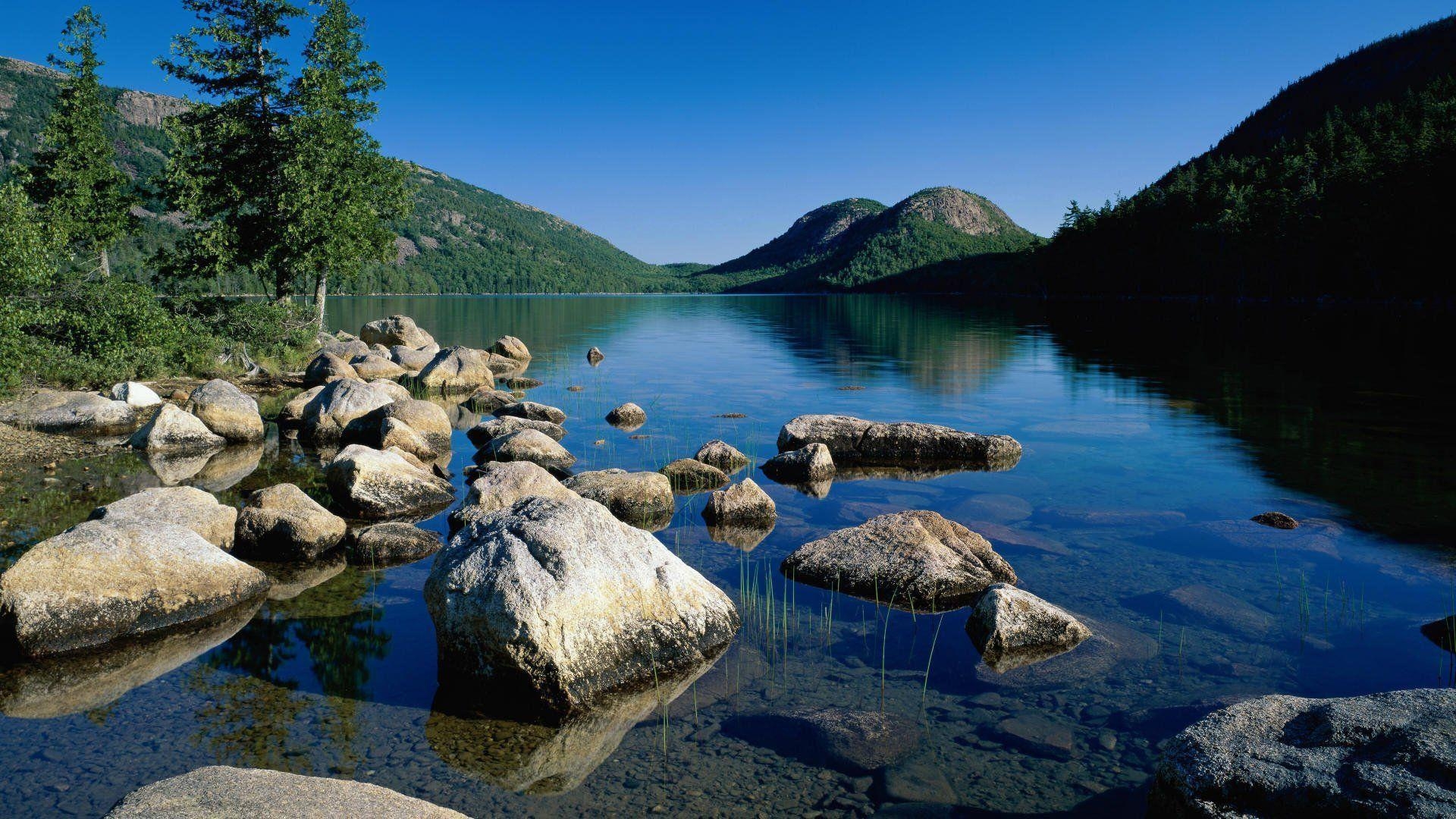 1920x1080 jordan pond acadia national park maine lake reservoir national, Desktop