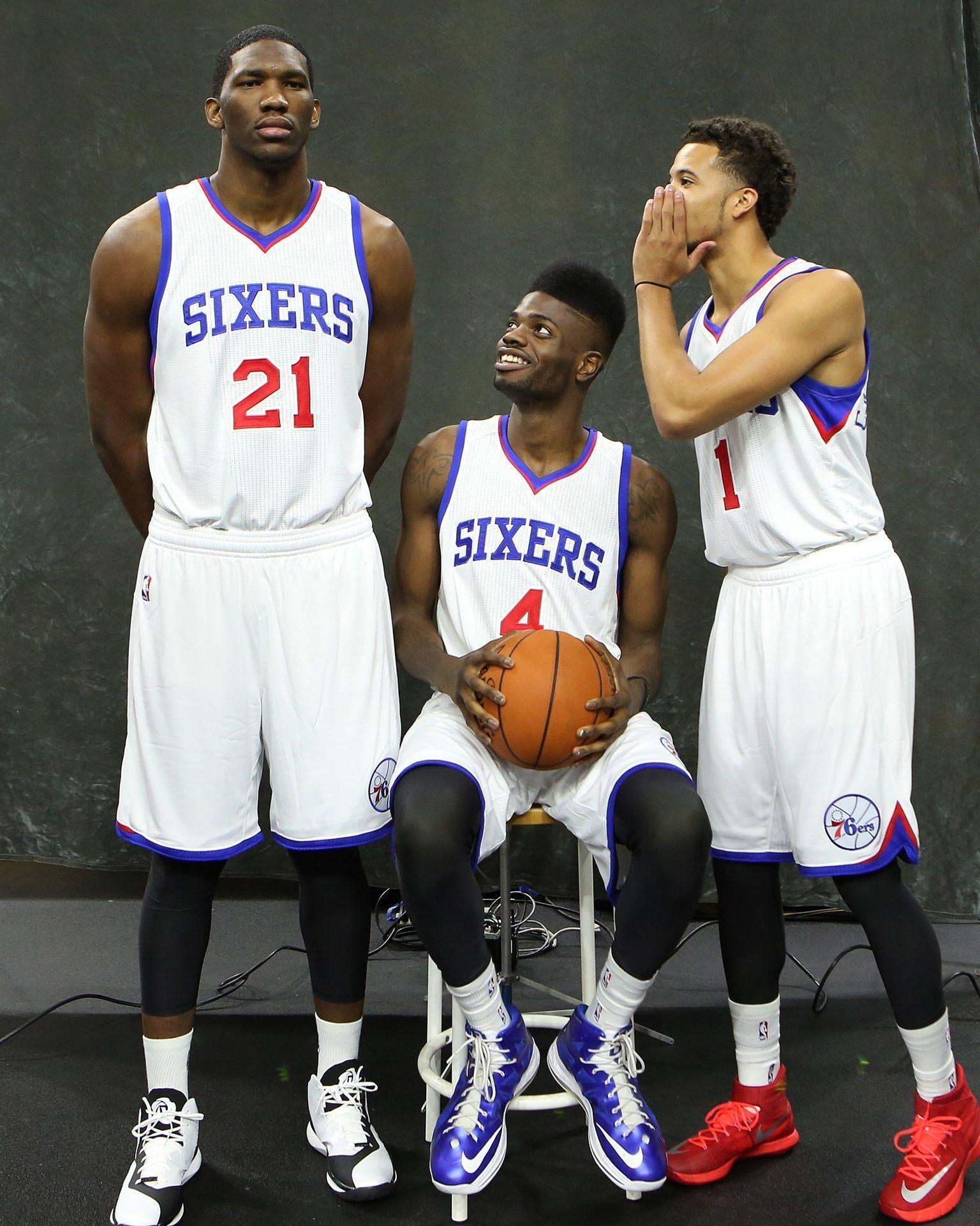 1540x1920 Joel Embiid, Nerlens Noel, Michael Carter Williams, Phone