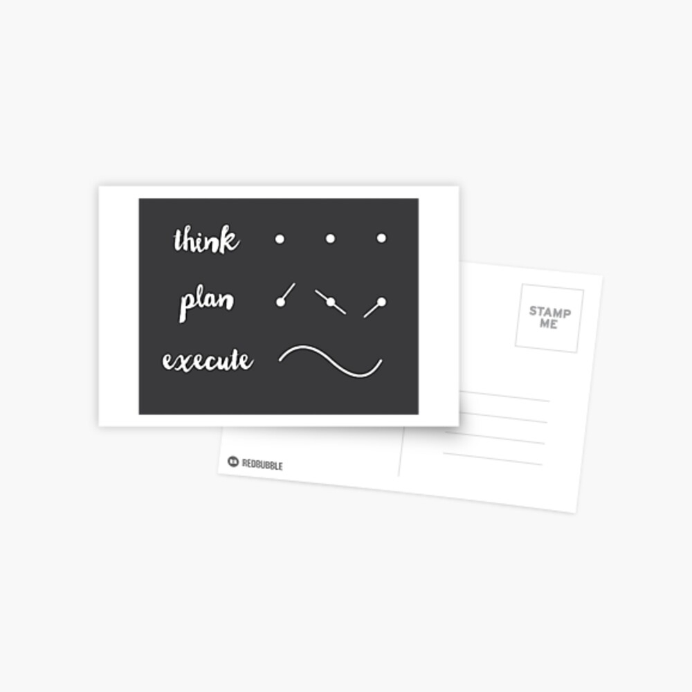 1000x1000 Think. Plan. Execute. Greeting Card, Phone