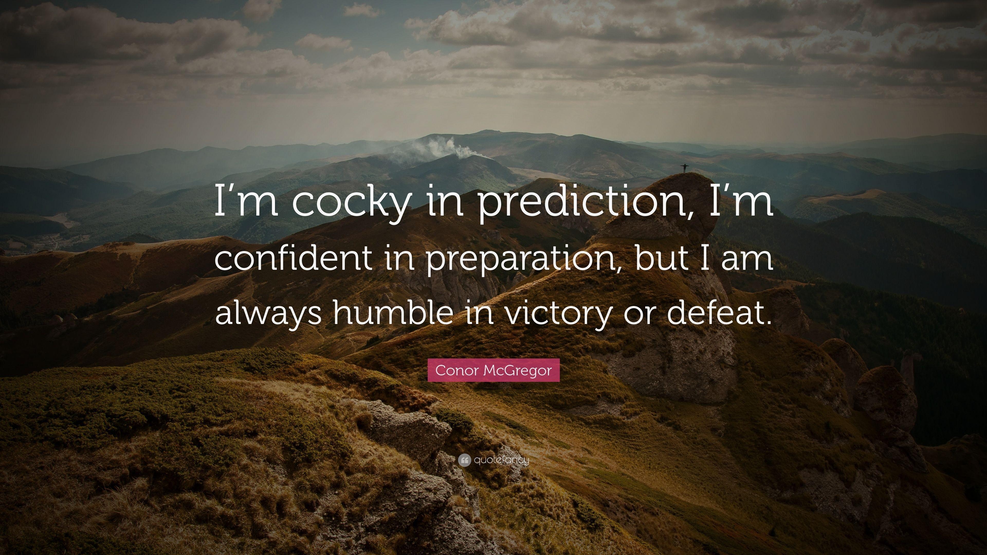 3840x2160 Conor McGregor Quote: “I'm cocky in prediction, I'm confident, Desktop