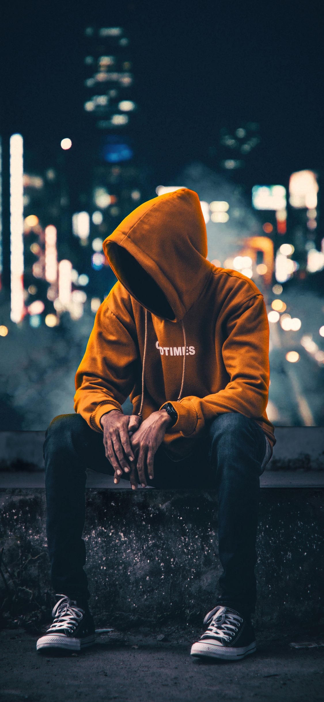 1130x2440 Hoodie Anonymus Boy Sitting Aside 4k iPhone XS, iPhone iPhone X HD 4k Wallpaper, Image, Background, Photo and Picture, Phone