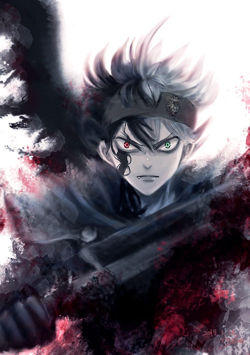 870x1230 Asta (Black Clover) Anime Image Board, Phone