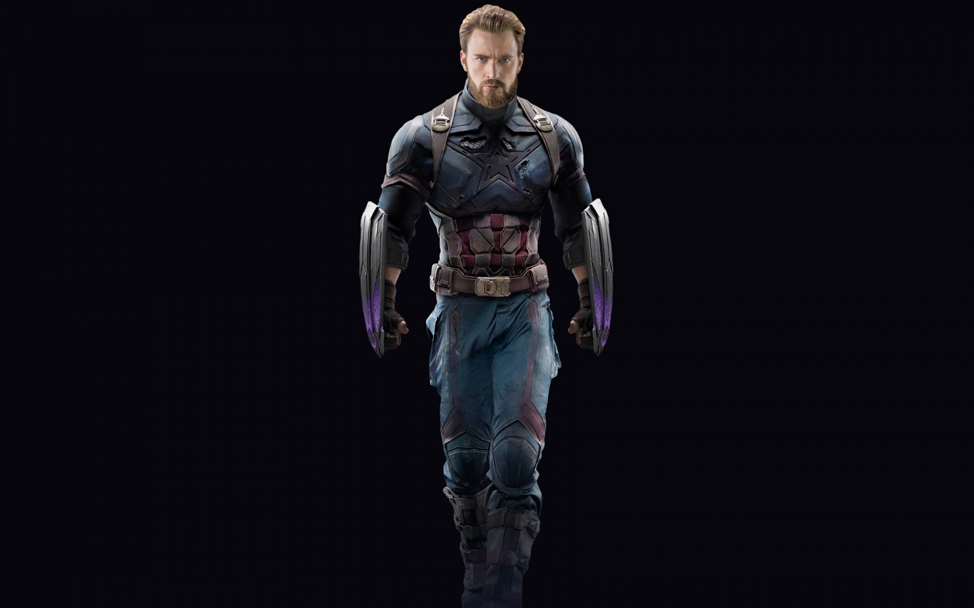 1920x1200 Captain America Wallpaper 4K, Avengers: Infinity War, Black Background, Black Dark, Desktop