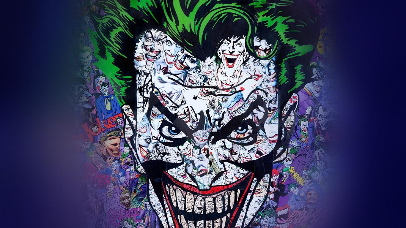 1370x770 wallpaper for desktop, laptop. joker art face, Desktop