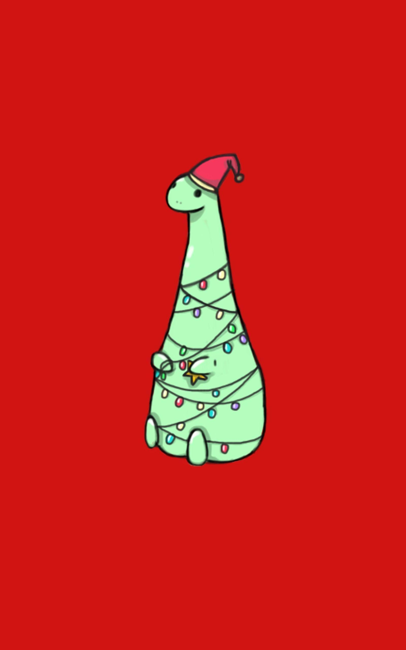 1600x2560 dino. Christmas wallpaper iphone cute, Christmas phone, Phone