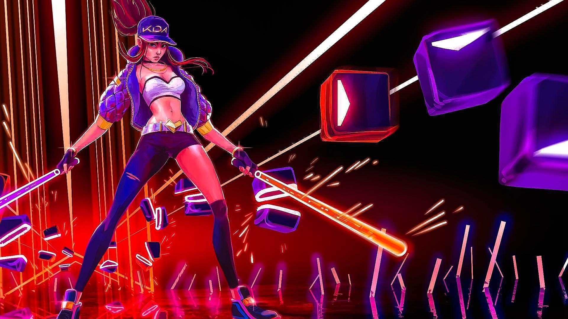 1920x1080 VR Game Beat Saber Adds K DA Pop Stars Into Their Mix League Of, Desktop