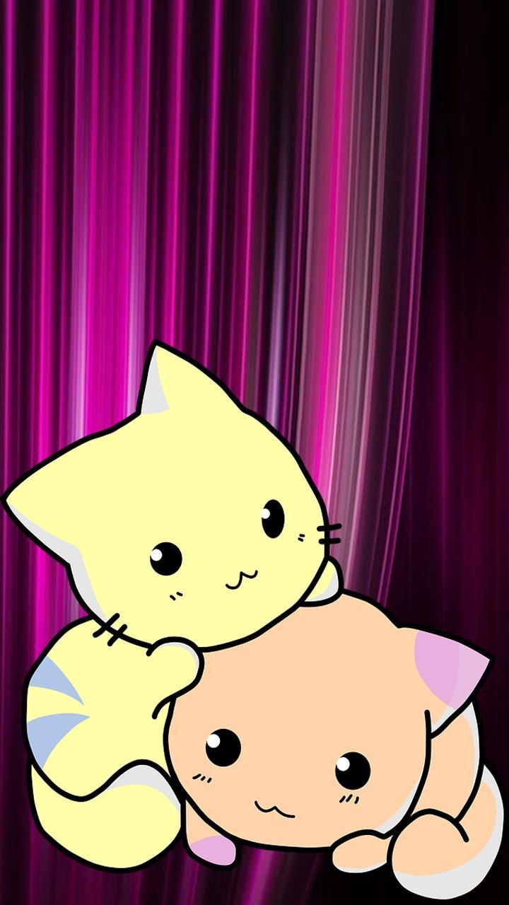 720x1280 Cute Cat Anime Wallpaper for Android, Phone