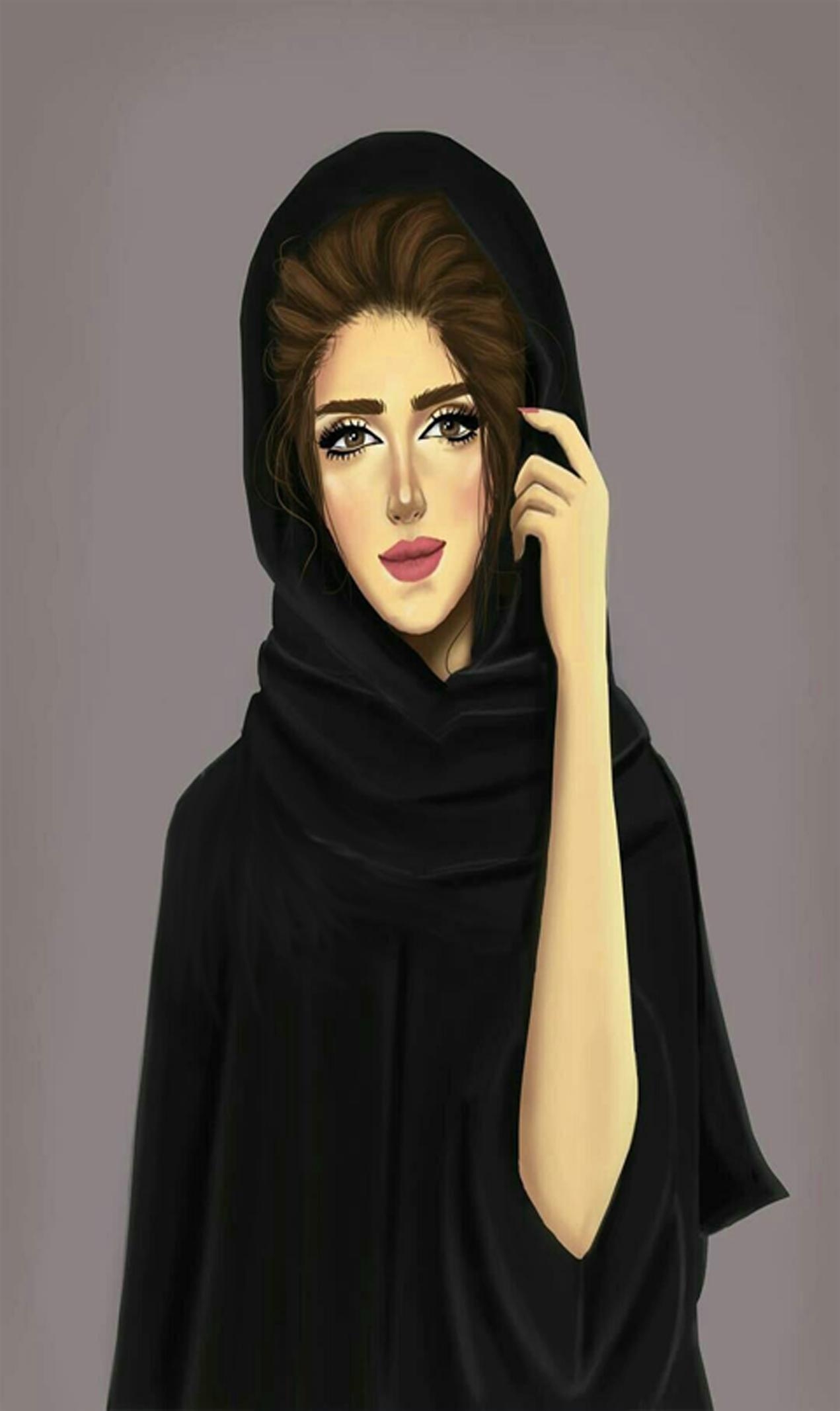 1280x2140 hijab girly wallpaper for Android, Phone