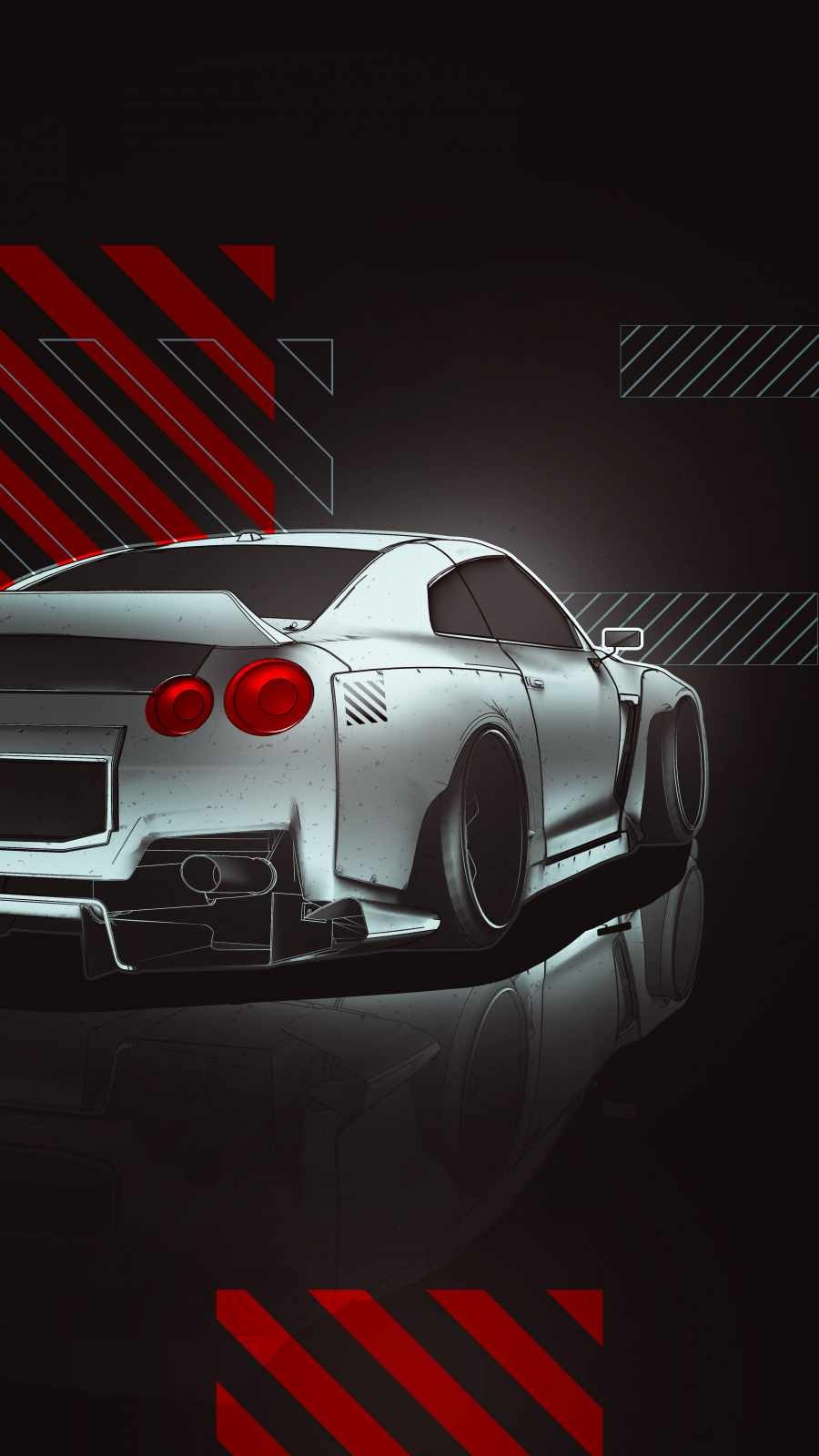 900x1600 Nissan GTR Art Wallpaper, iPhone Wallpaper, Phone