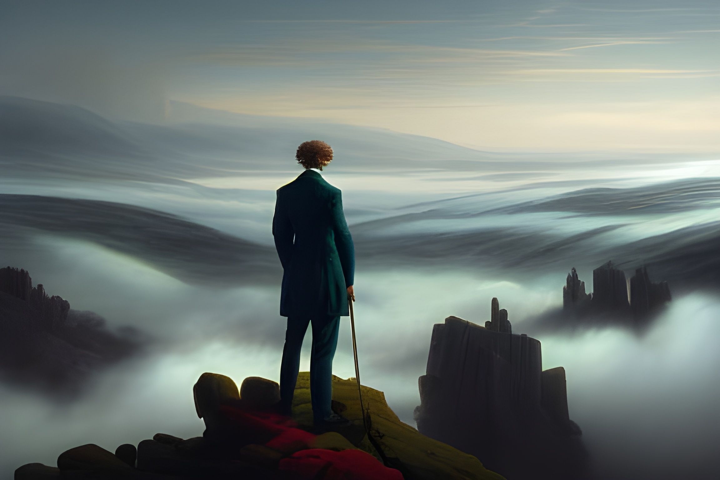 2310x1540 Wanderer Above the Sea of Fog, Desktop