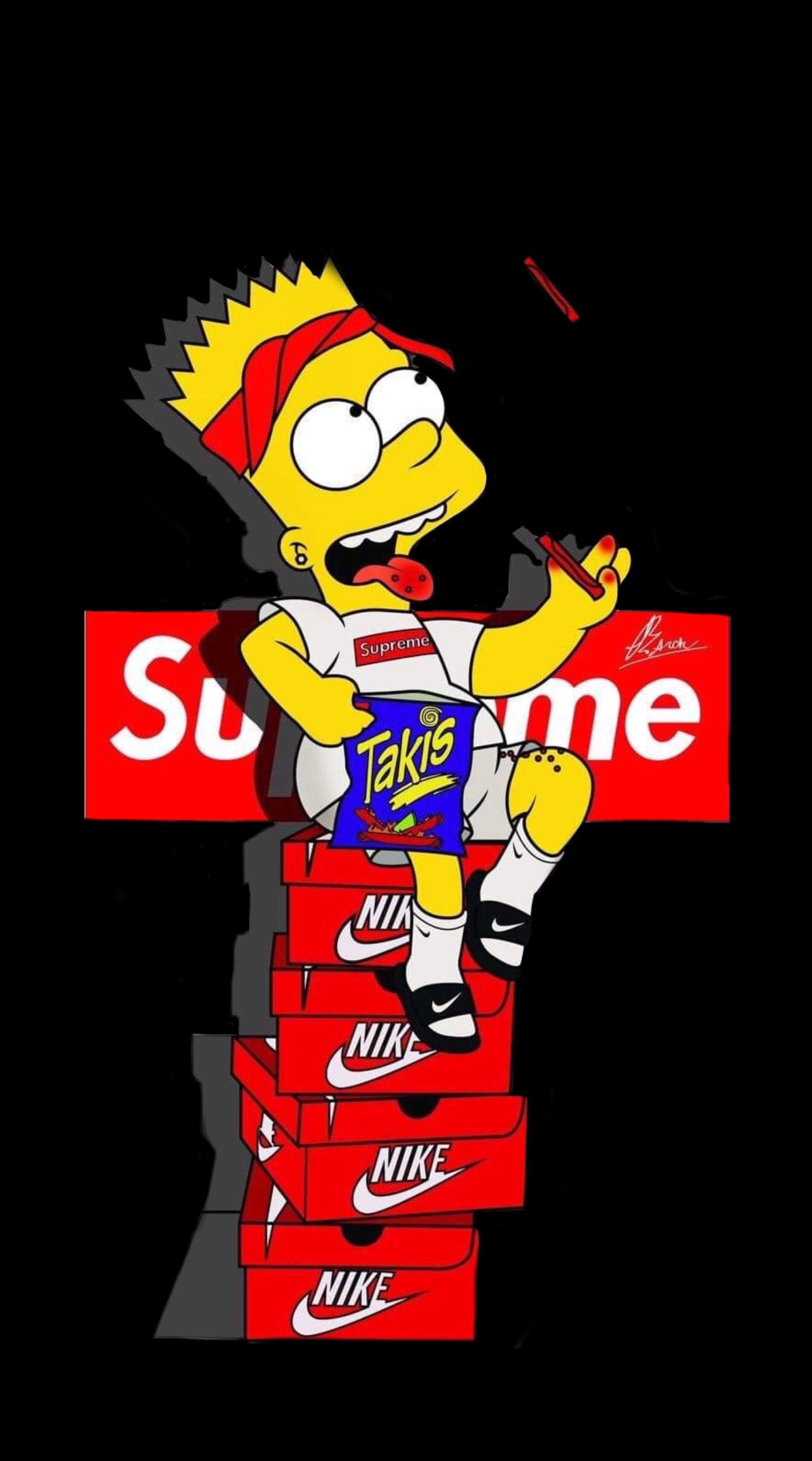 1930x3470 Bart Simpson Nike Wallpaper Free Bart Simpson Nike Background, Phone