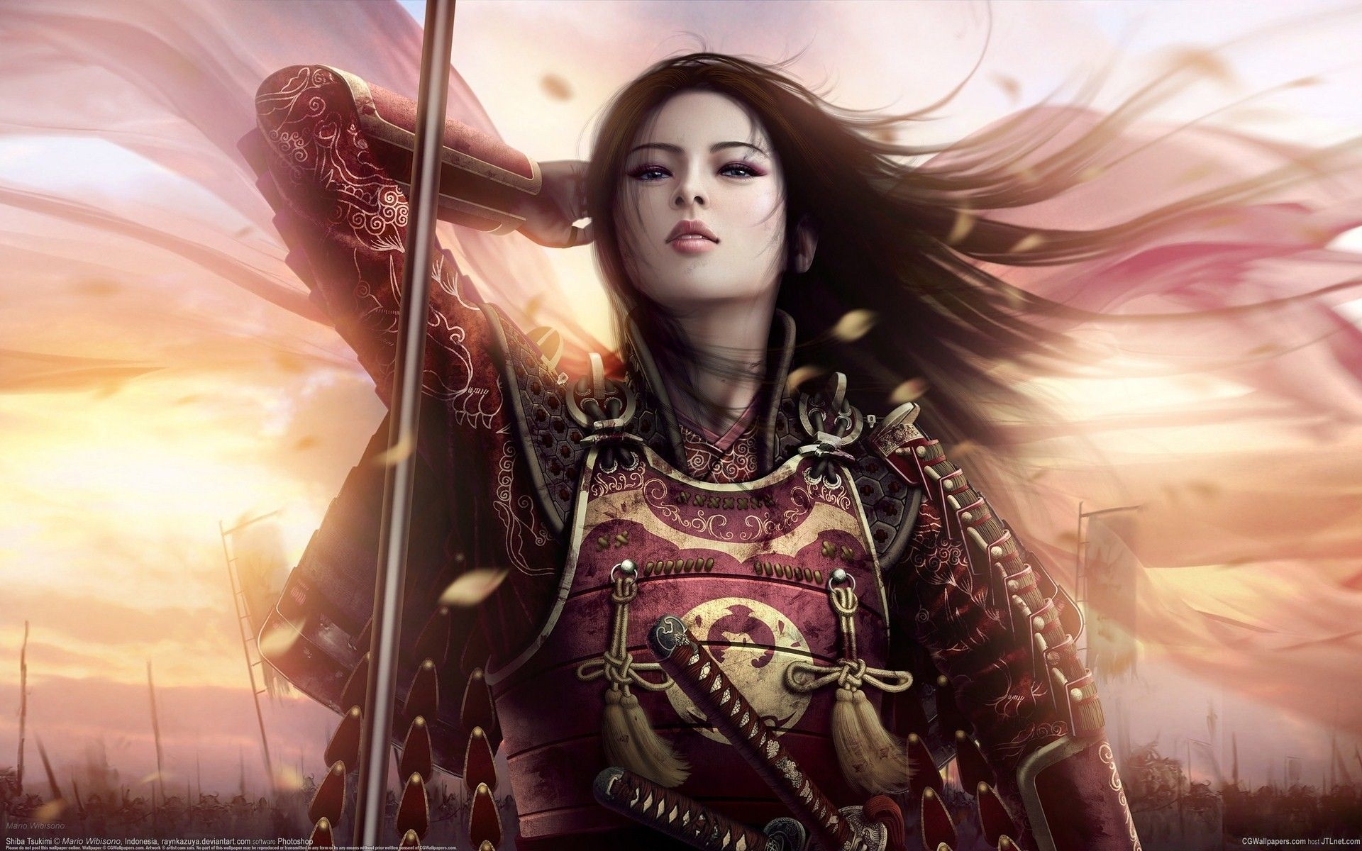 1920x1200 HD Female Samurai Wallpaper. Download Free -104661. Female samurai, Fantasy women, Warrior woman, Desktop