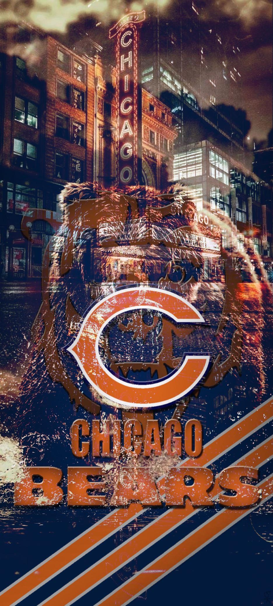 940x2080 I'm creating a wallpaper of every team in the NFL. This is my take on the Bears, Phone