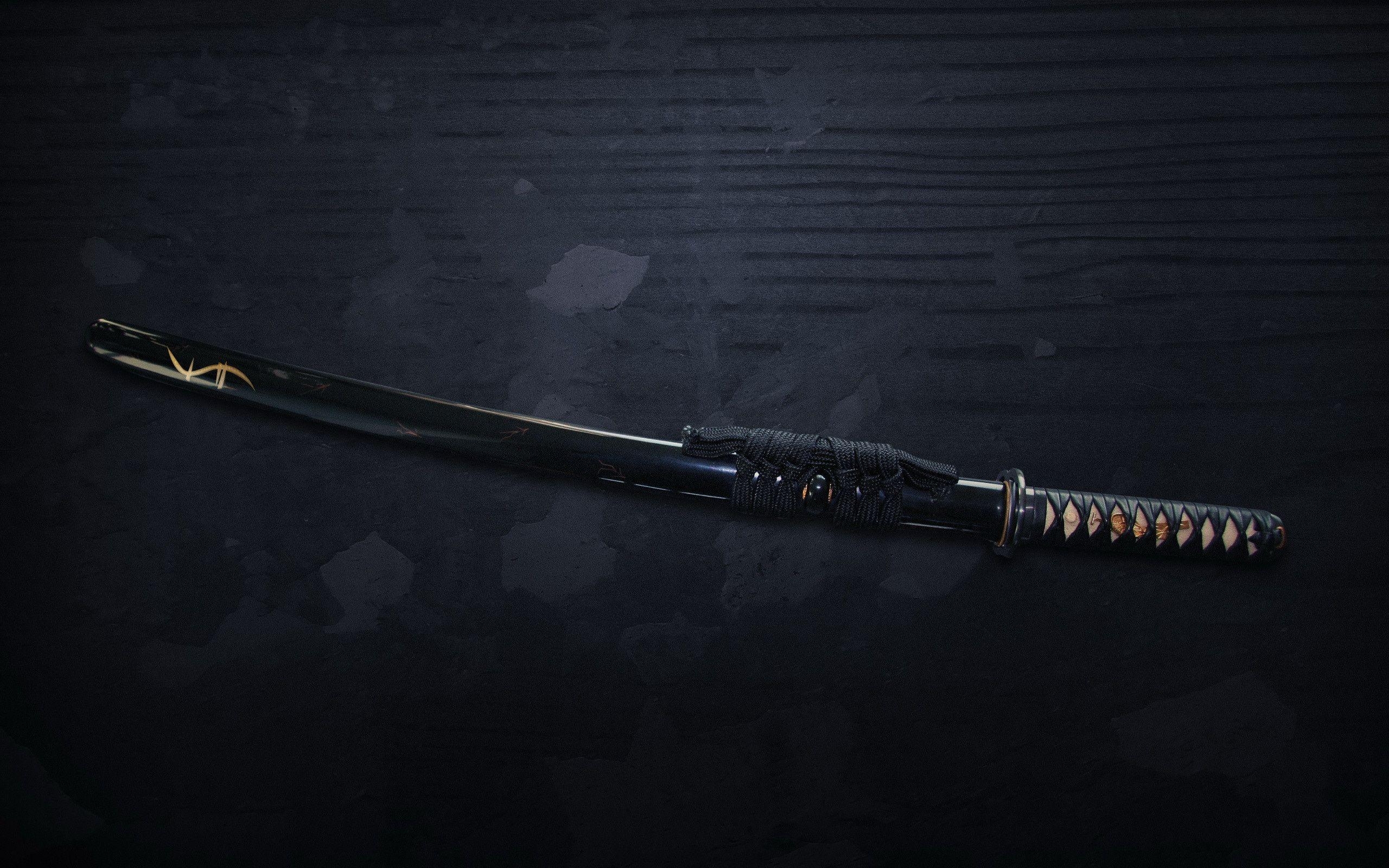 2560x1600 Black Samurai Sword Wallpaper, Desktop