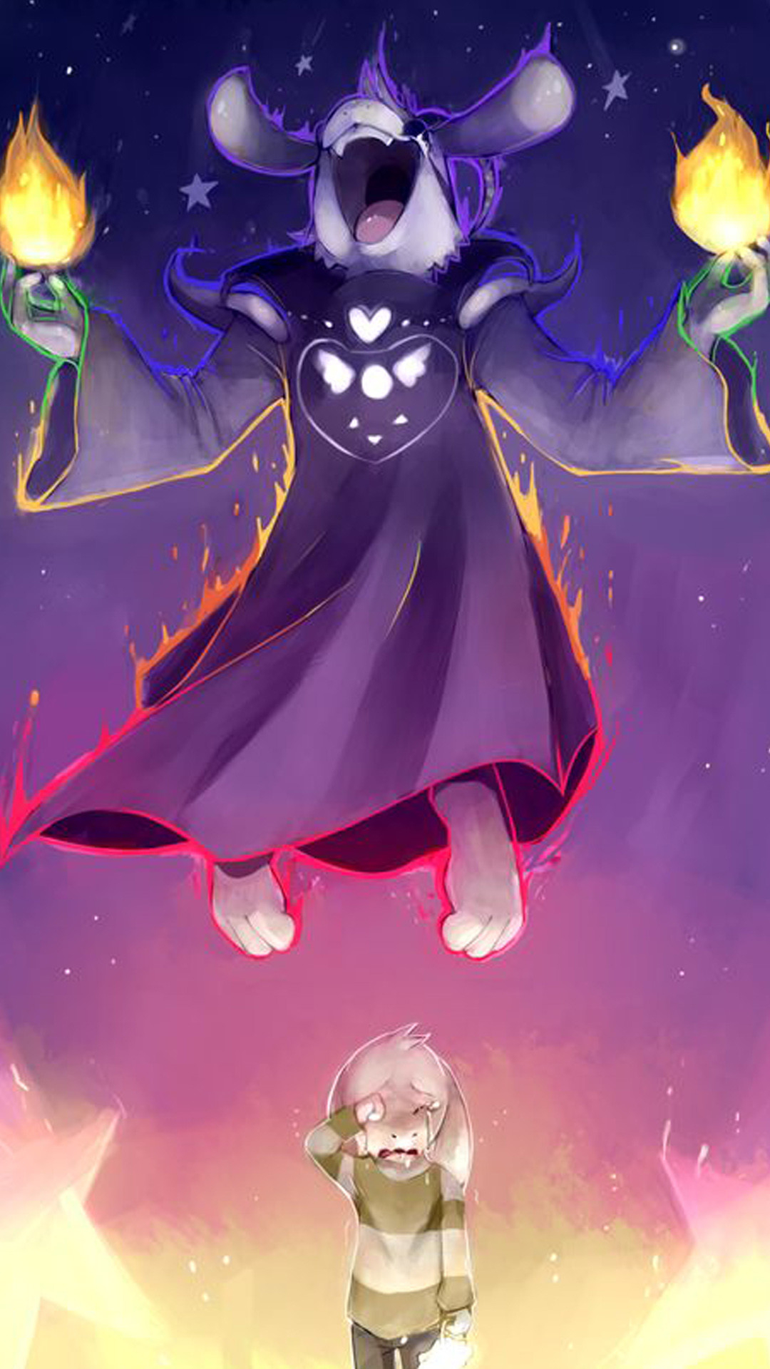 1080x1920 Undertale iPhone Wallpaper Undertale iPhone Wallpaper Asriel Fight Fanart HD Wallpaper, Phone