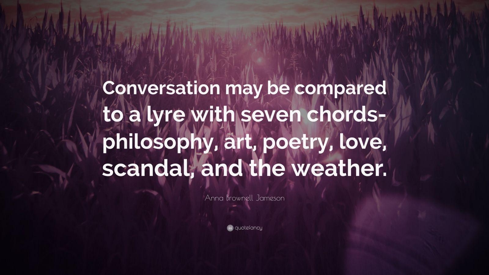 1600x900 Anna Brownell Jameson Quote: “Conversation may be compared to a lyre, Desktop